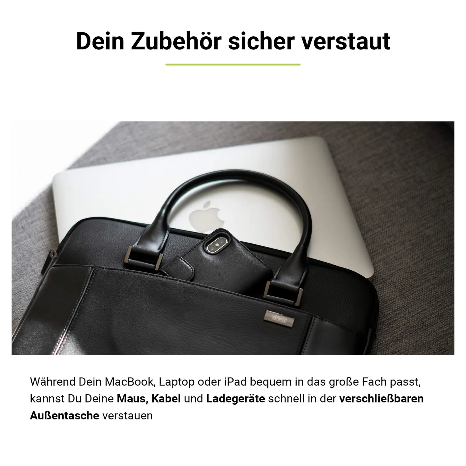 Artwizz Leather Bag MacBook 15-16 Zoll Ledertasche Rind