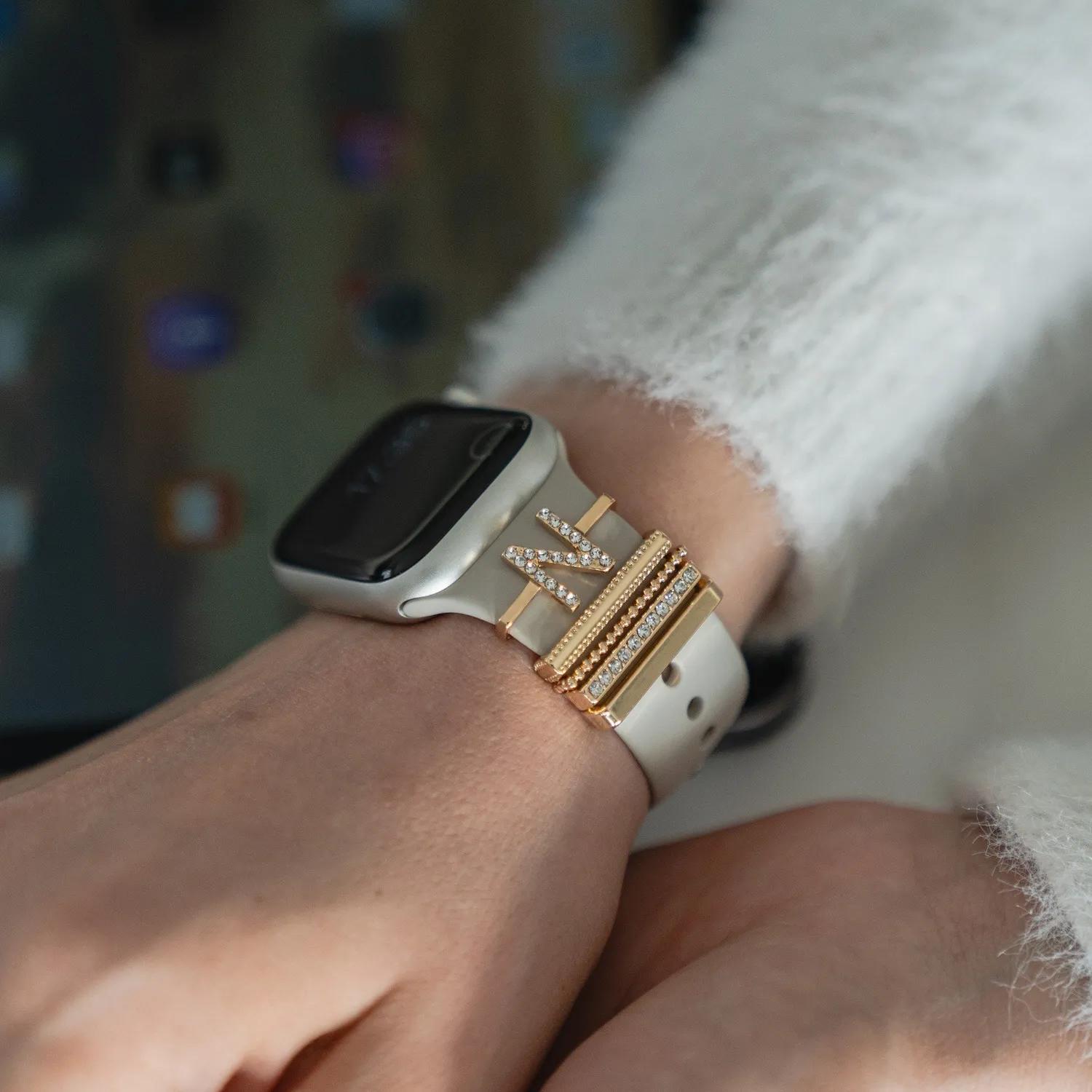 arktisband Buchstabe N Apple Watch Charm Roségold
