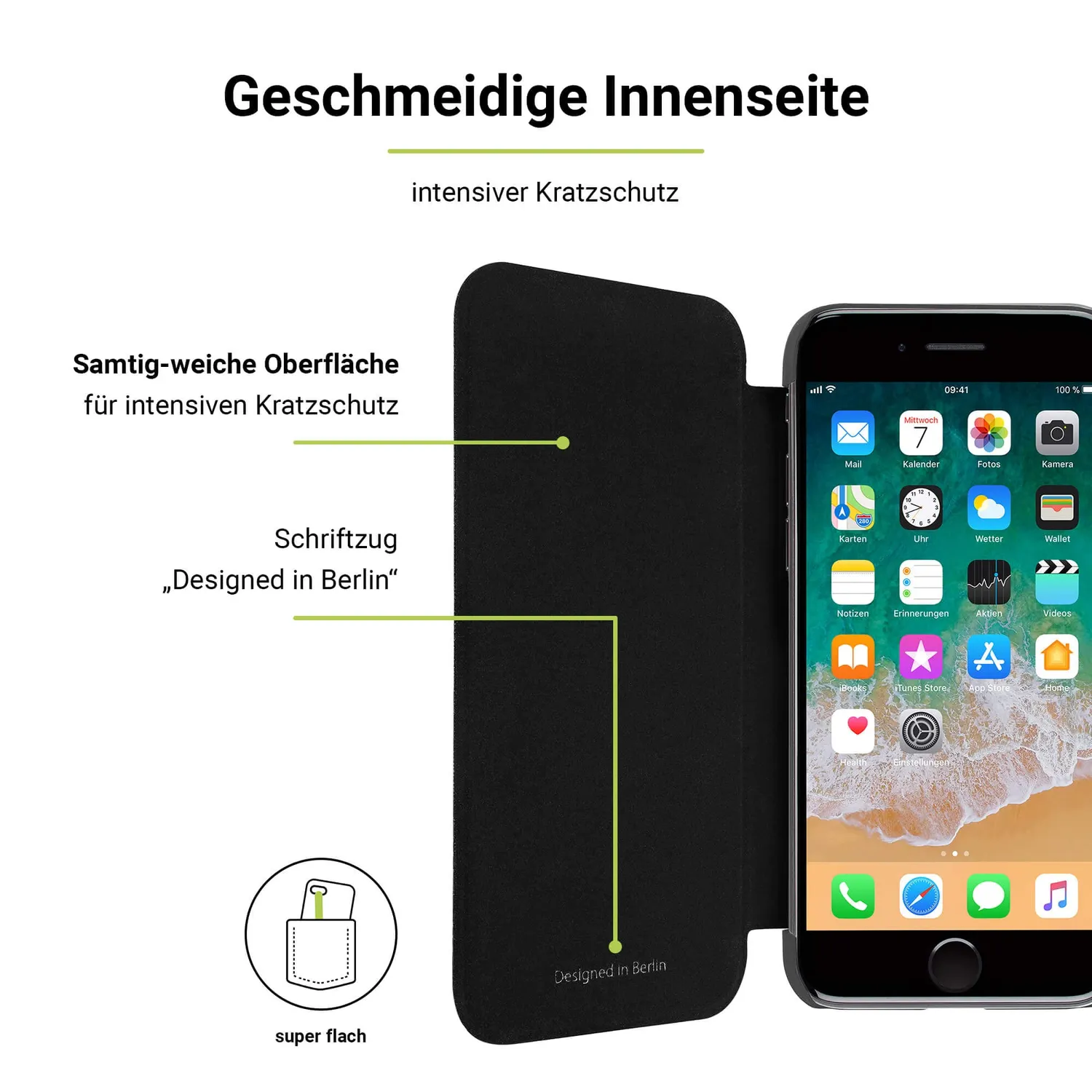 Artwizz SmartJacket iPhone SE 2022 Flip-Cover schwarz