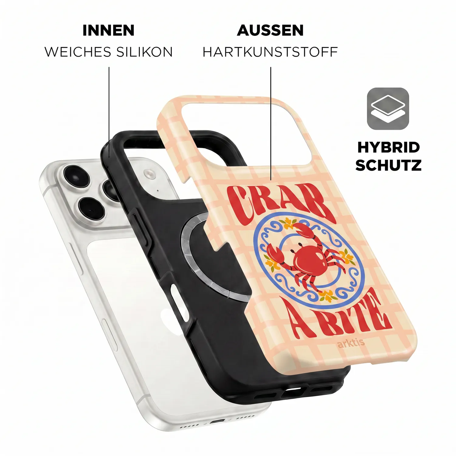 arktis Crab iPhone 17 Pro Max Hülle MagSafe