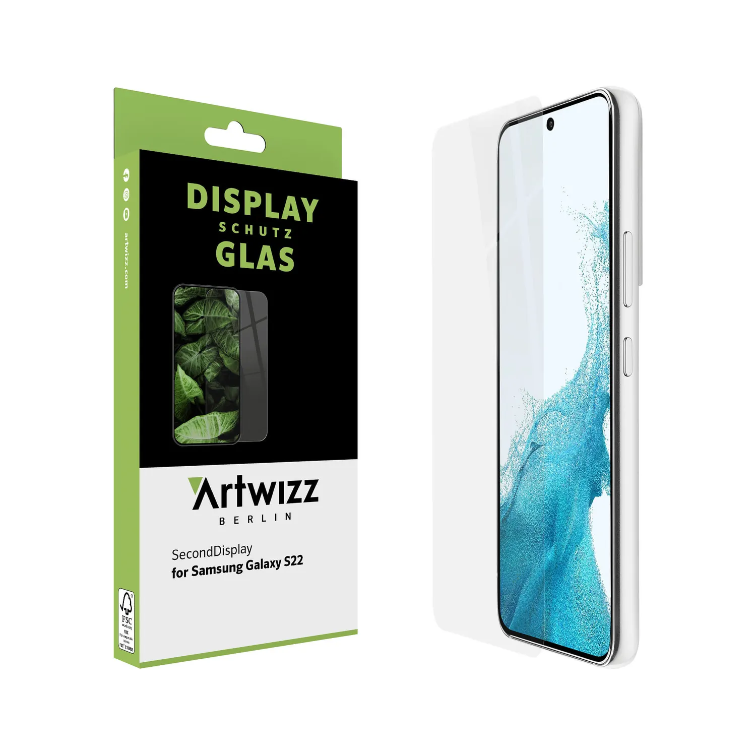 Artwizz SecondDisplay Galaxy S22 Panzerglas klar gehärtet