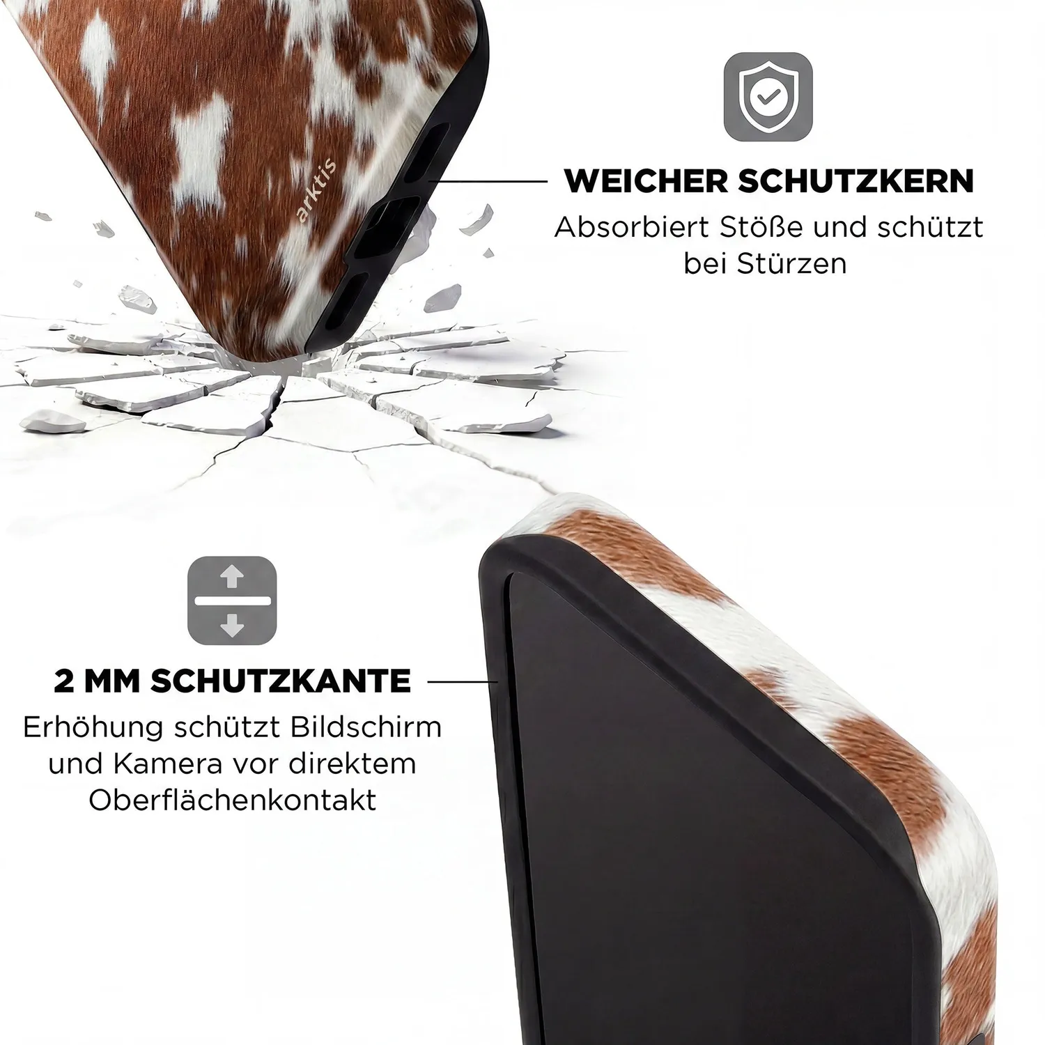 arktis iPhone 16 Pro Hülle Cow MagSafe