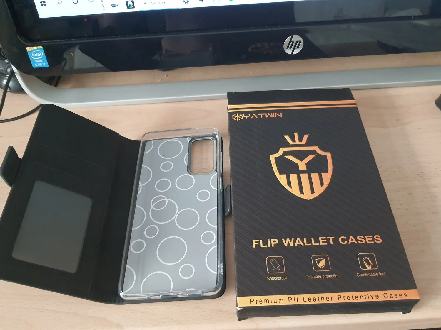 YATWIN Samsung Galaxy S20 FE Klapphülle Schwarz Leder RFID