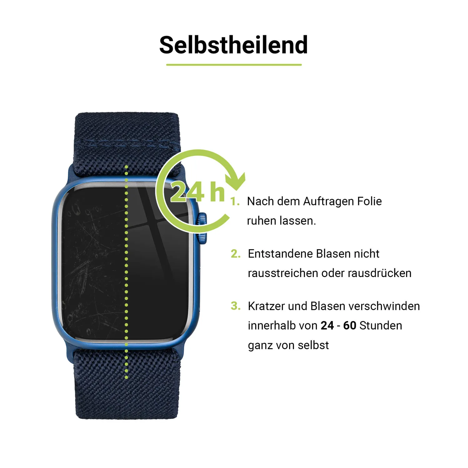 Artwizz ScratchStopper Pro Apple Watch Folie 41mm 4er Pack