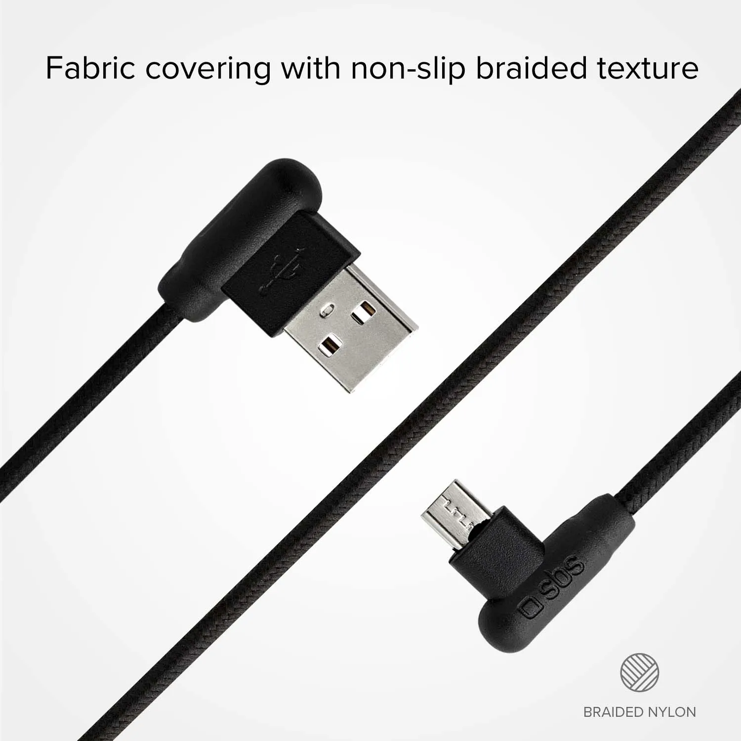 SBS Micro-USB-Kabel 90° 1m Laden Daten