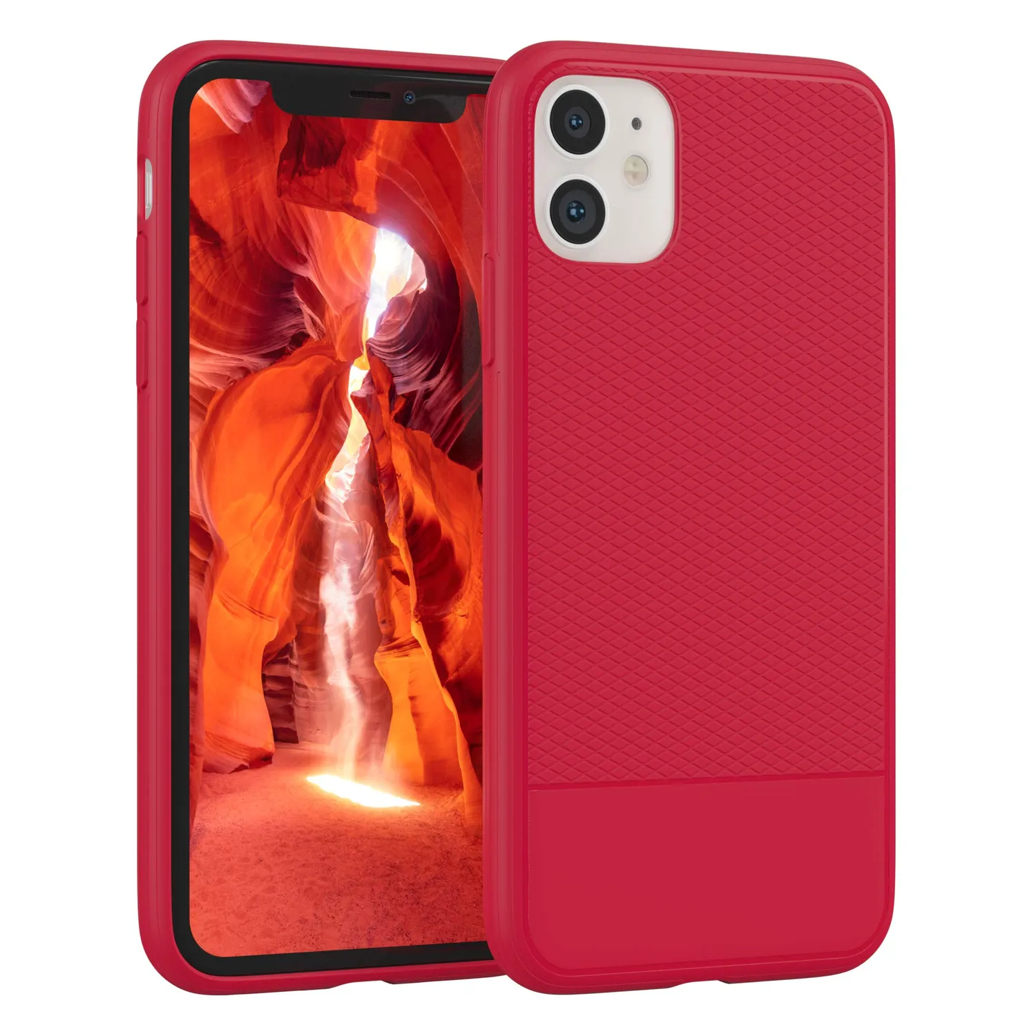 EAZY CASE Silikon Handyhülle iPhone 11 dunkelblau strukturiert