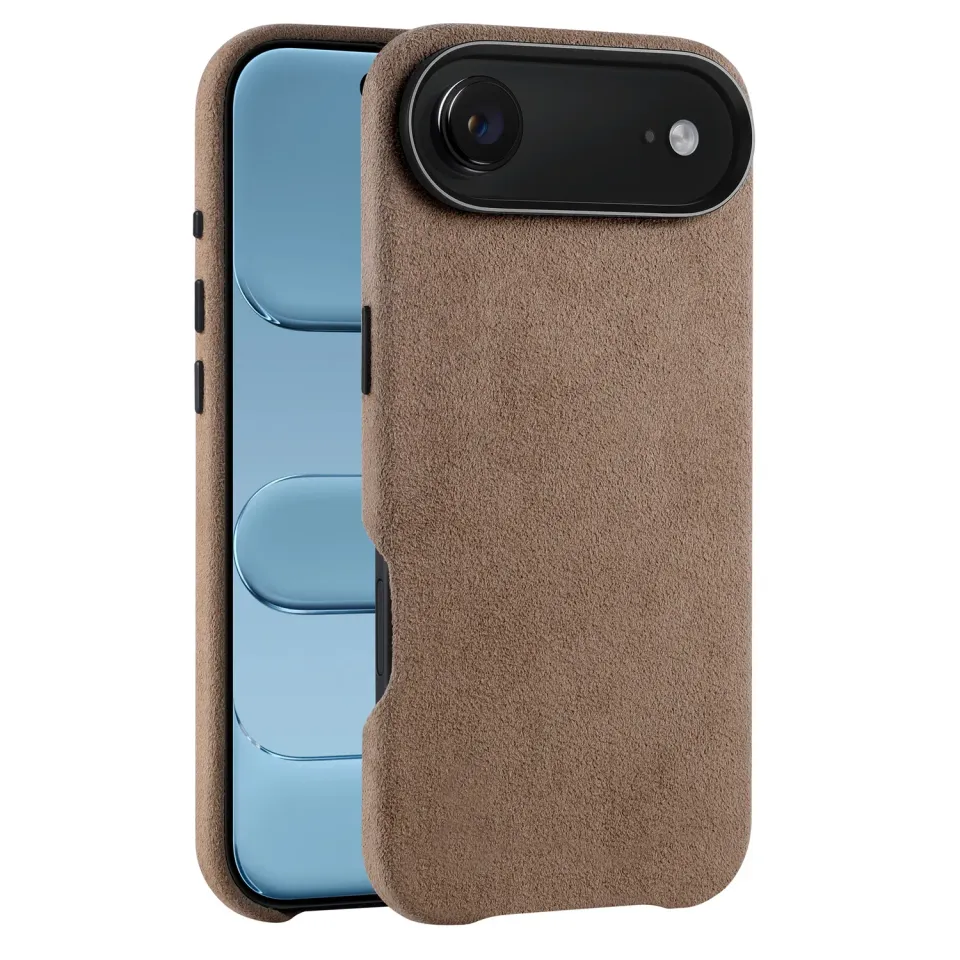 arktis Alcantara Hülle iPhone Air schwarz MagSafe