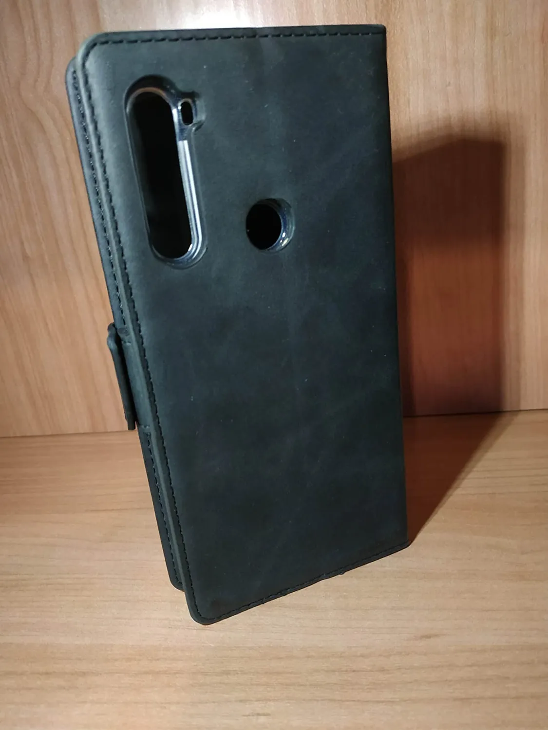 YATWIN Redmi Note 8T Klapphülle Leder Schwarz RFID