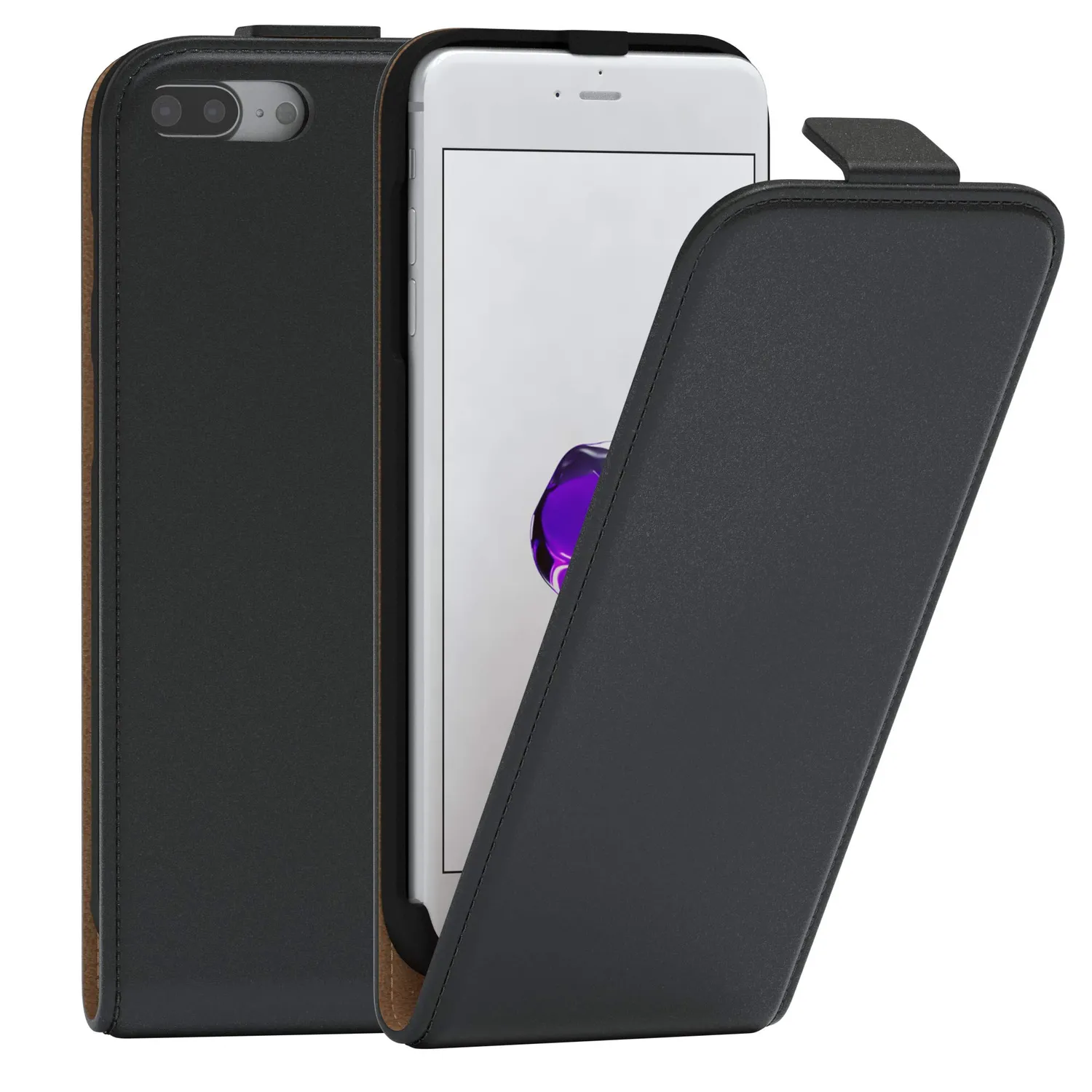 EAZY CASE Klapphülle für iPhone 7 Plus / 8 Plus Anthrazit