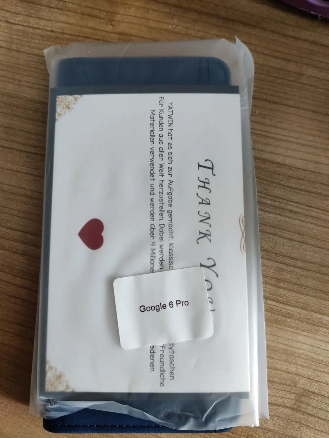 YATWIN Pixel 6 Pro Klapphülle Leder Blau mit Panzerglas