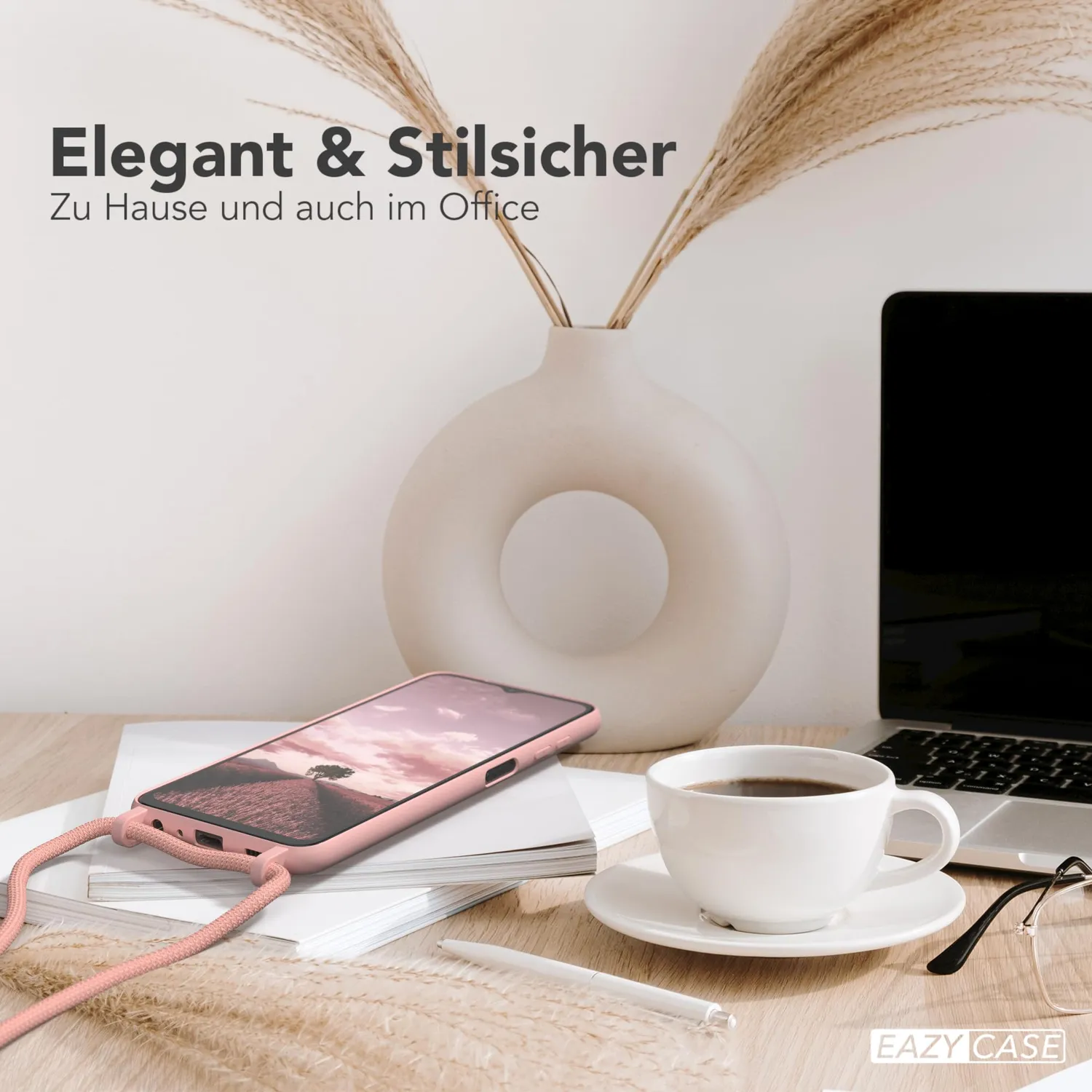 EAZY CASE Galaxy A13 4G Handykette Alt Rosa TPU