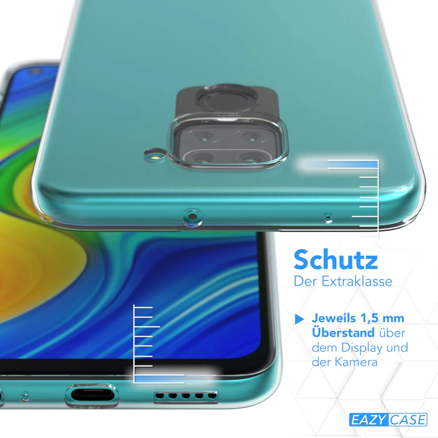 EAZY CASE Xiaomi Redmi Note 9 Silikonhülle transparent ultradünn