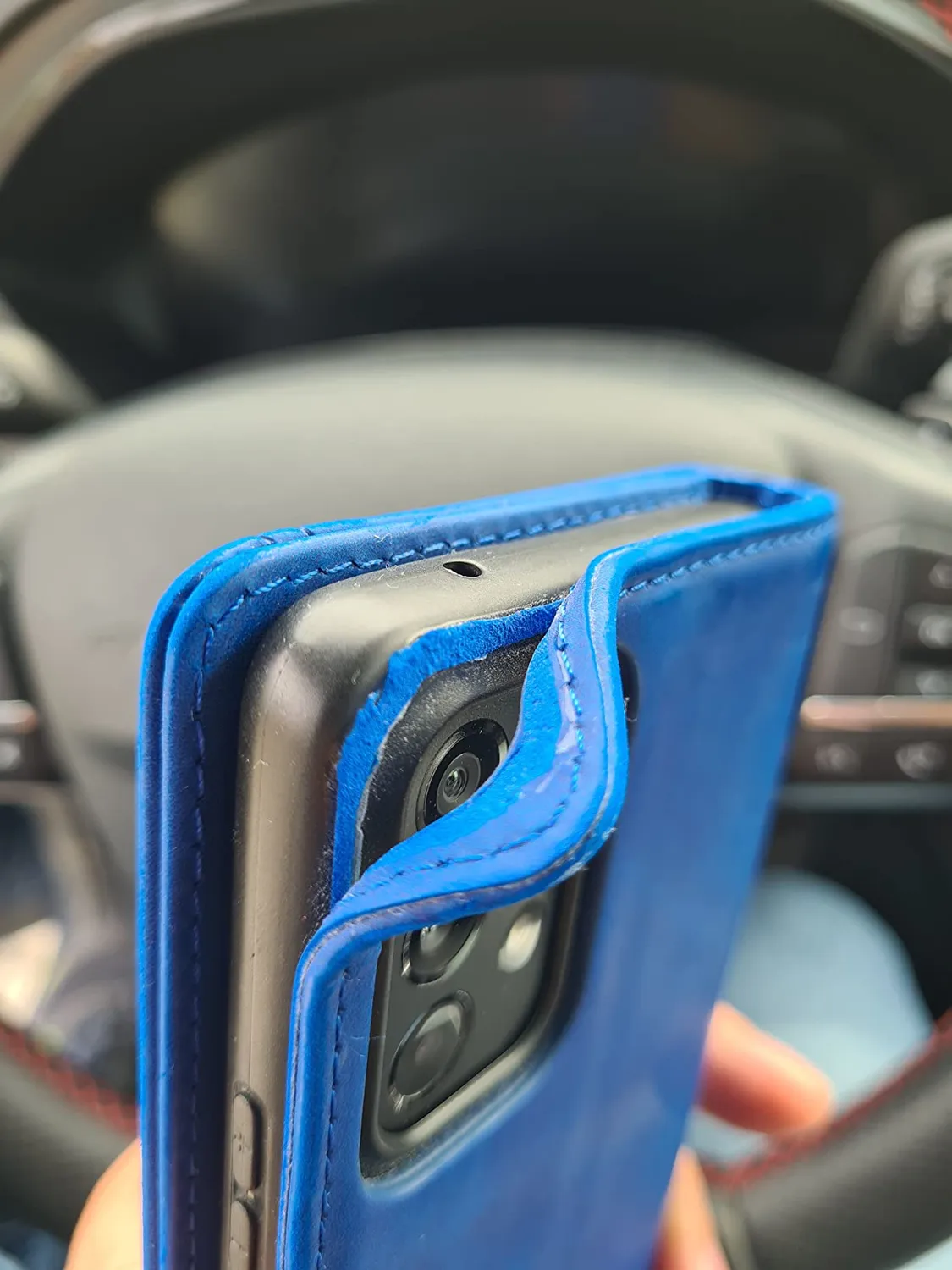 YATWIN Galaxy A53 5G Klapphülle Leder Schwarz RFID
