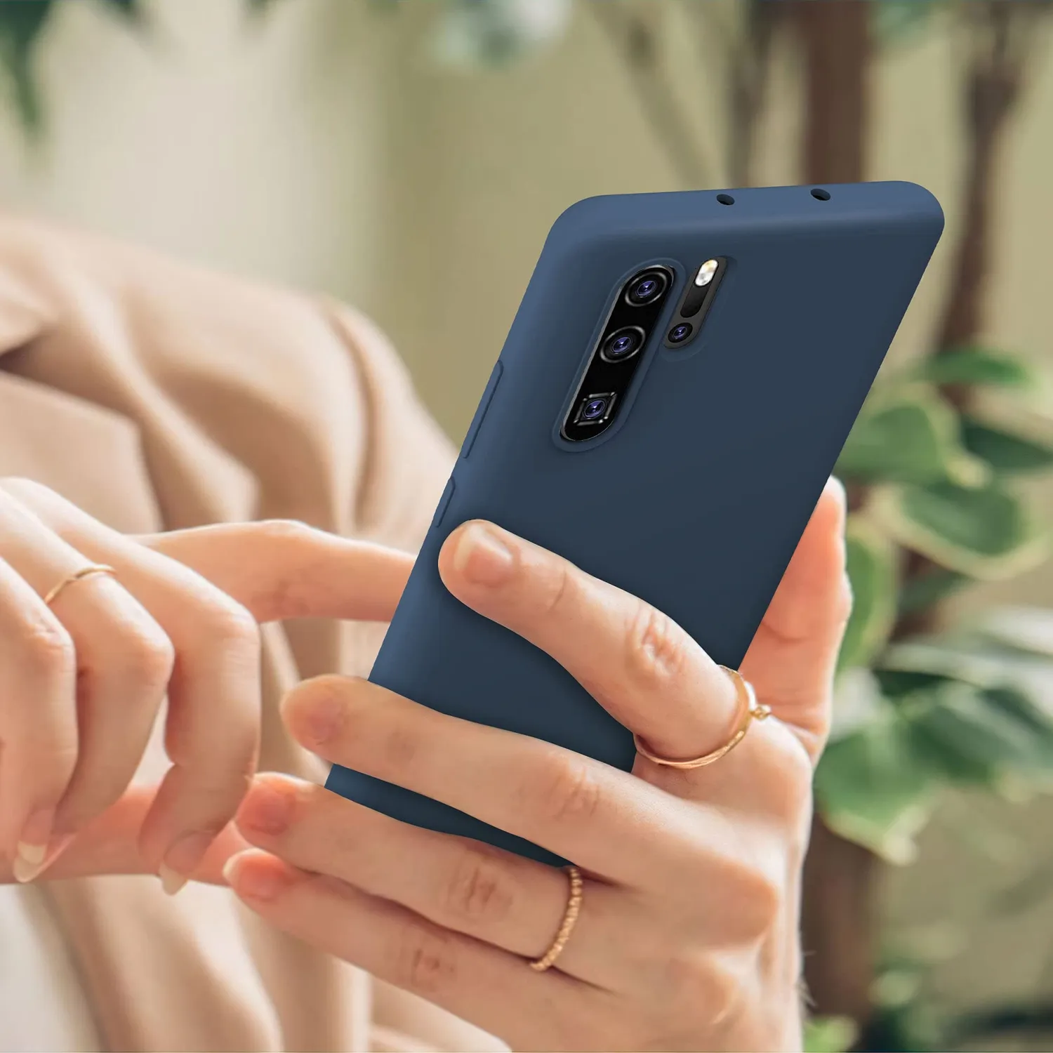 YATWIN Silikonhülle Huawei P30 Pro Blau Dünn