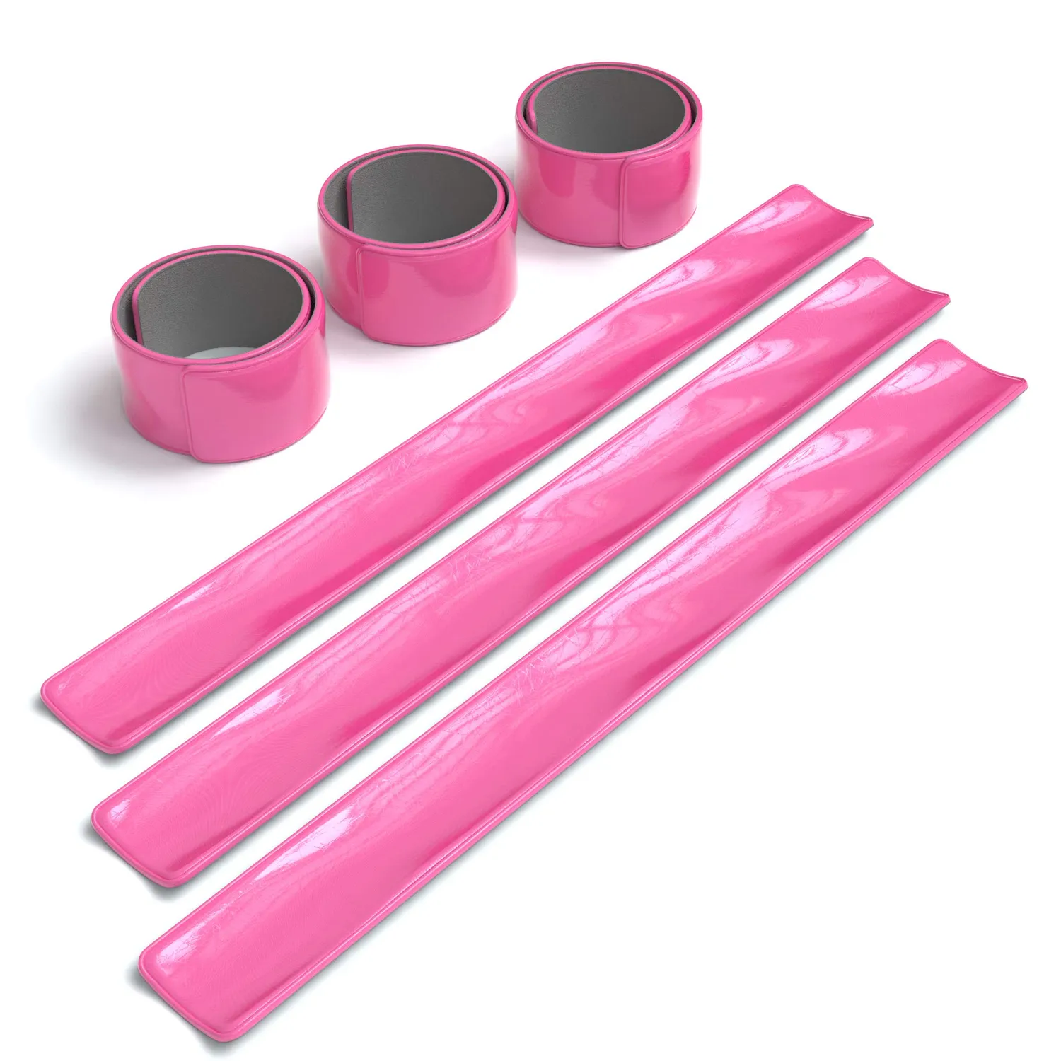 EAZY CASE Reflektorband Schnapparmband Neon Gelb 6er Set