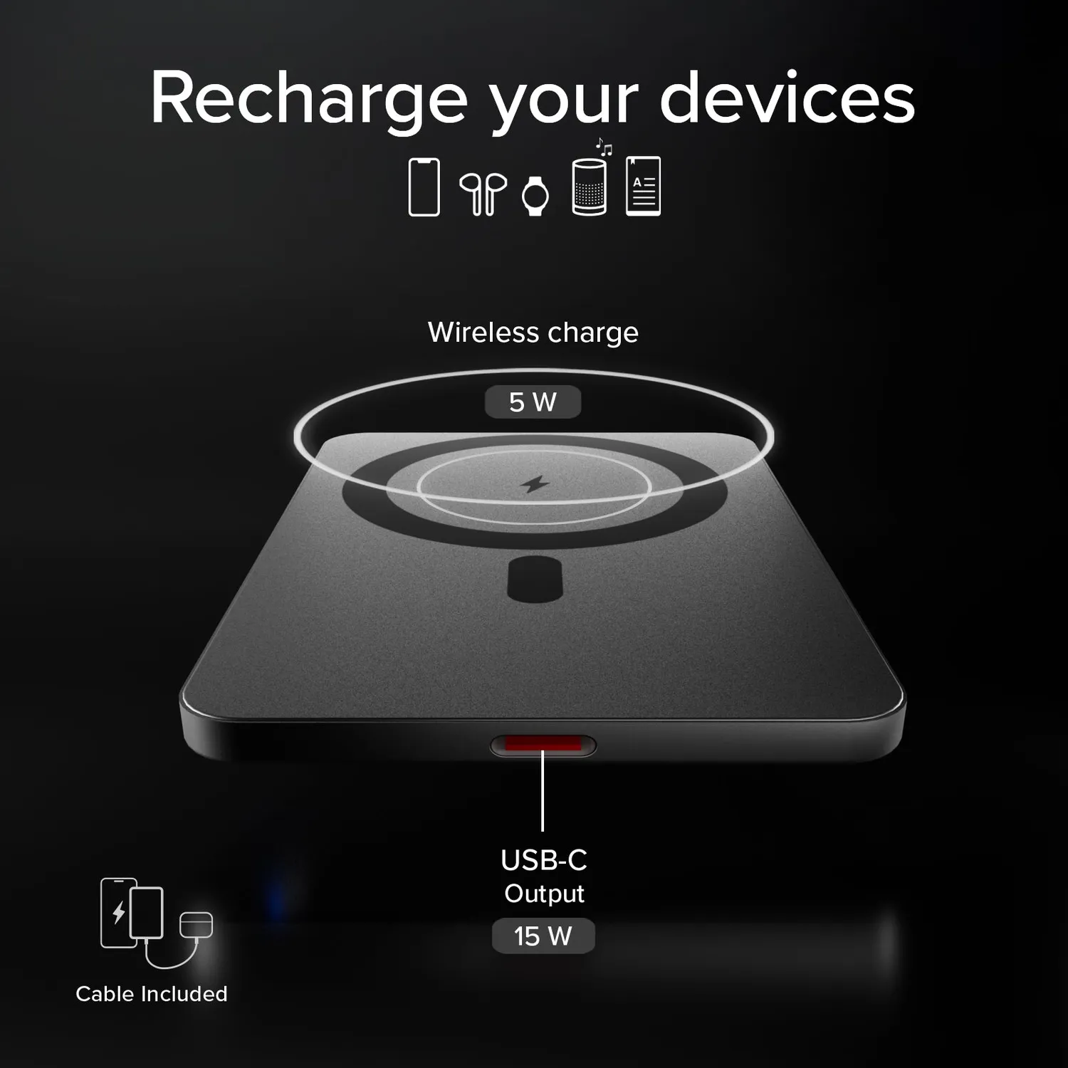 SBS 3000mAh MagSafe Powerbank magnetisch 15W slim