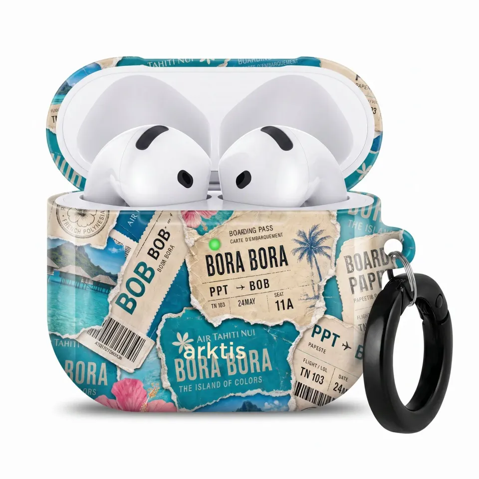 arktis Happy Island AirPods 5 Hülle Qi Print