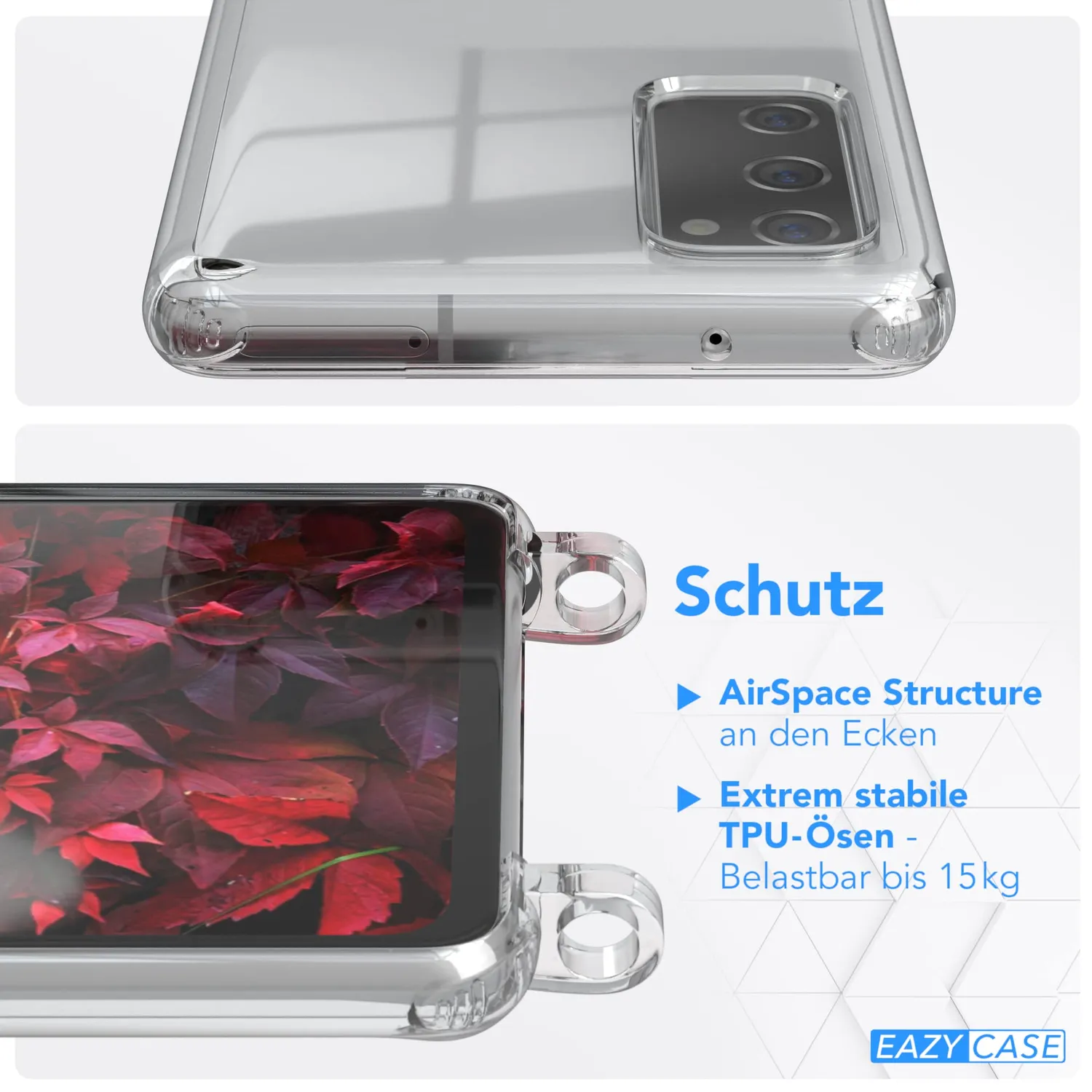 EAZY CASE Galaxy S20 Handykette Rot Dunkel