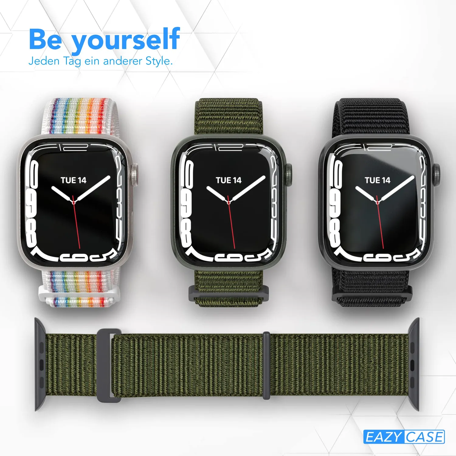 EAZY CASE Apple Watch Sport Loop Armband Grün 38 40 41mm Nylon