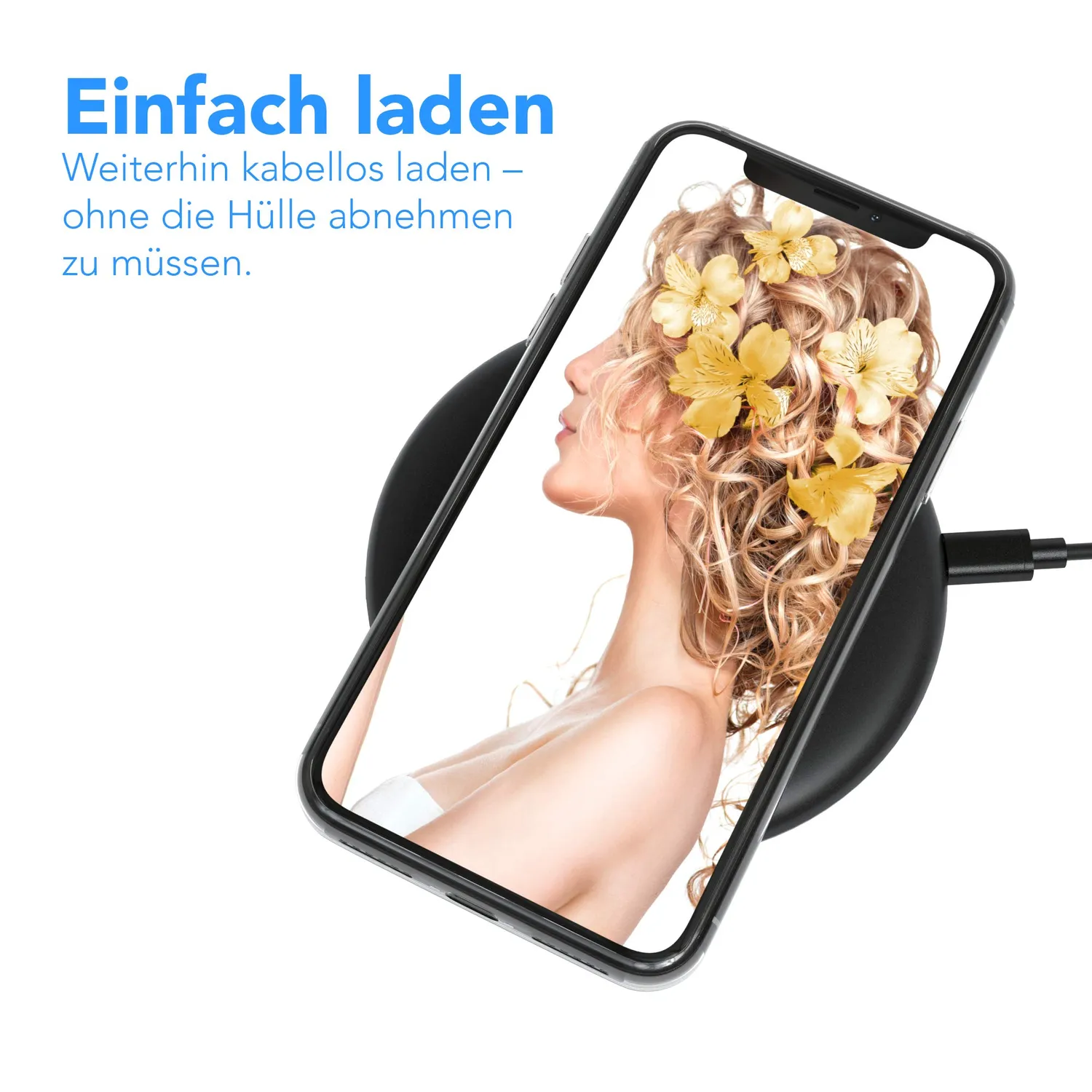 EAZY CASE iPhone X/XS Glitzerhülle Transparent Gold Liquid