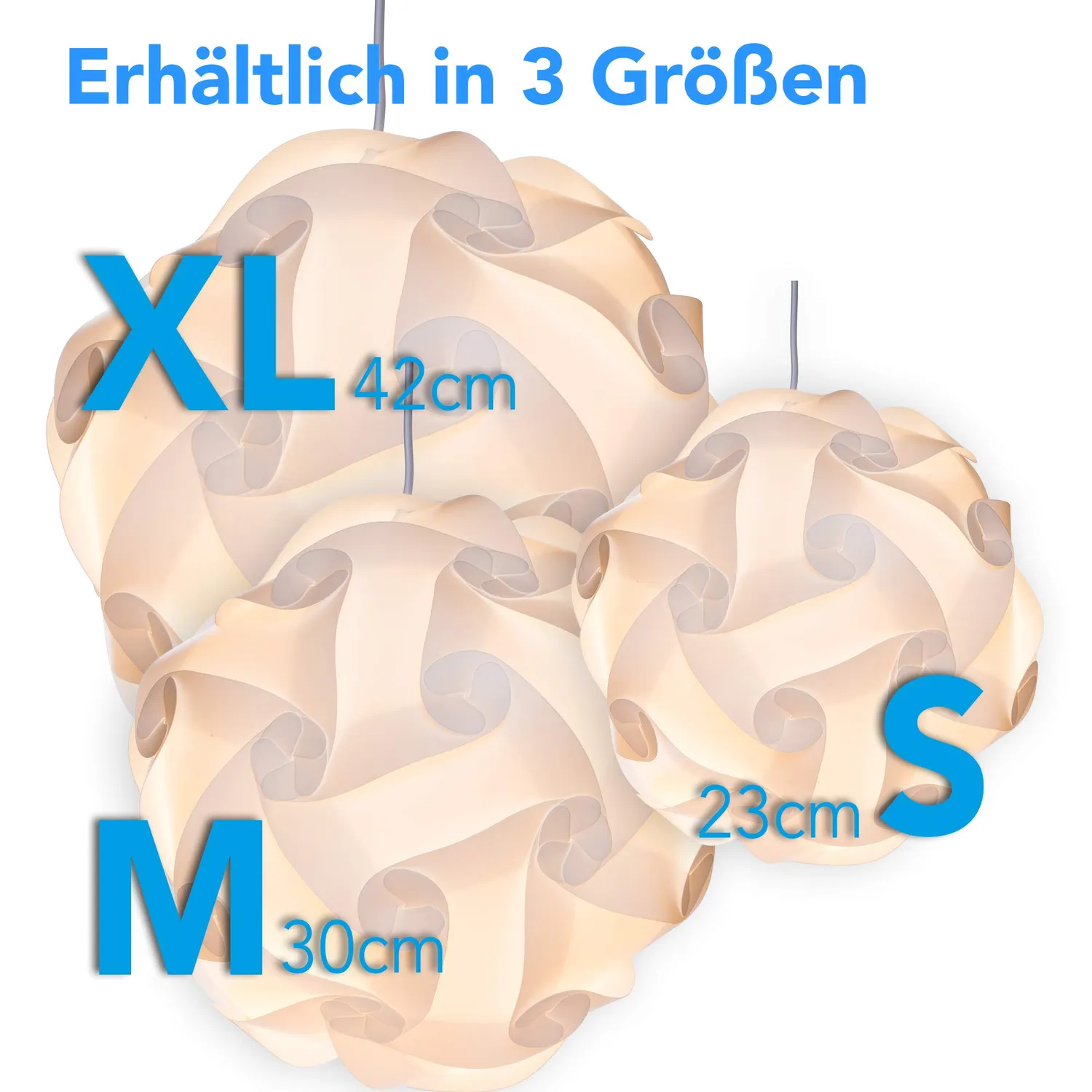 EAZY CASE Puzzle Lampe M 30cm Lampenschirm 30-teilig DIY