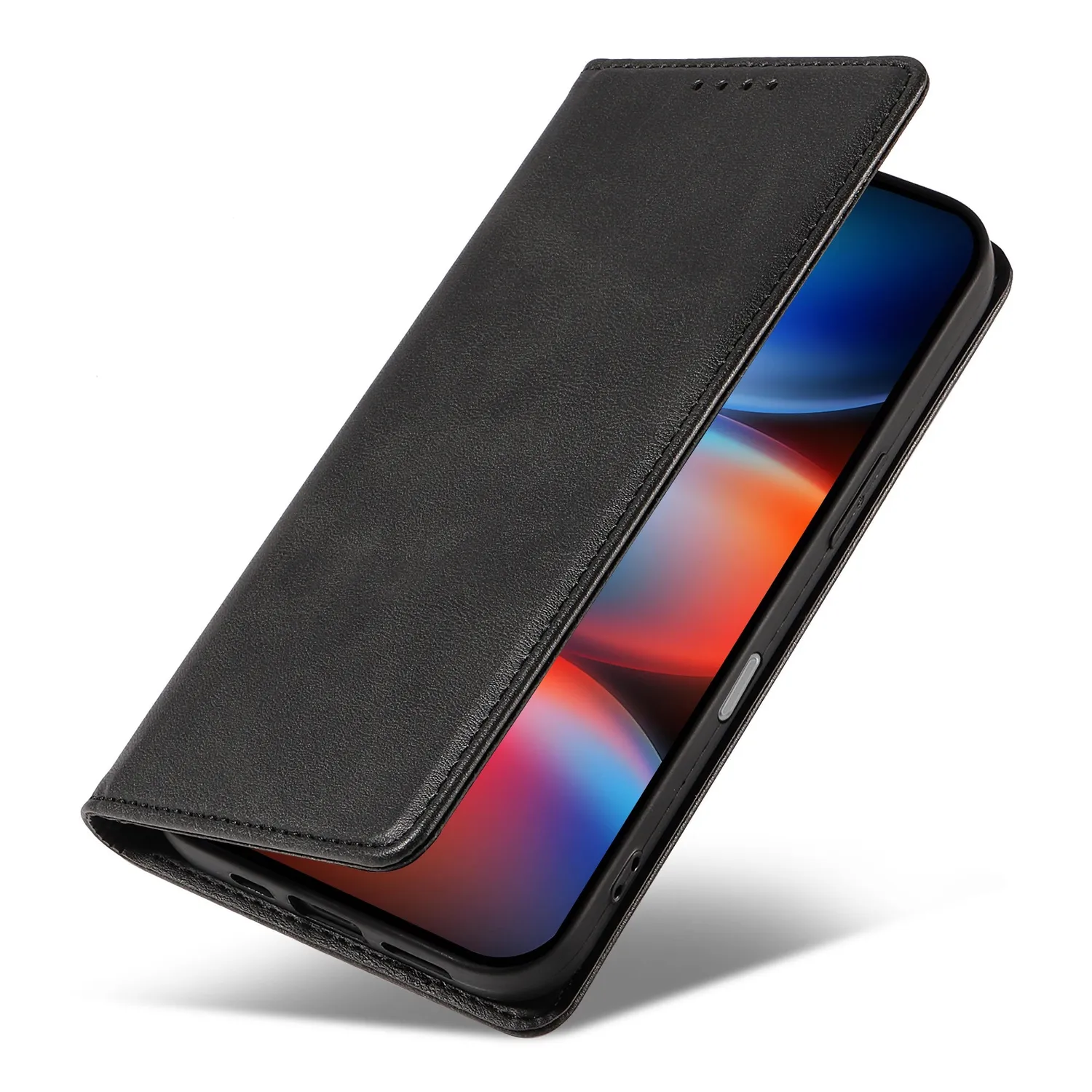 arktis Book Case iPhone 17 Pro Max Hülle Kunstleder schwarz