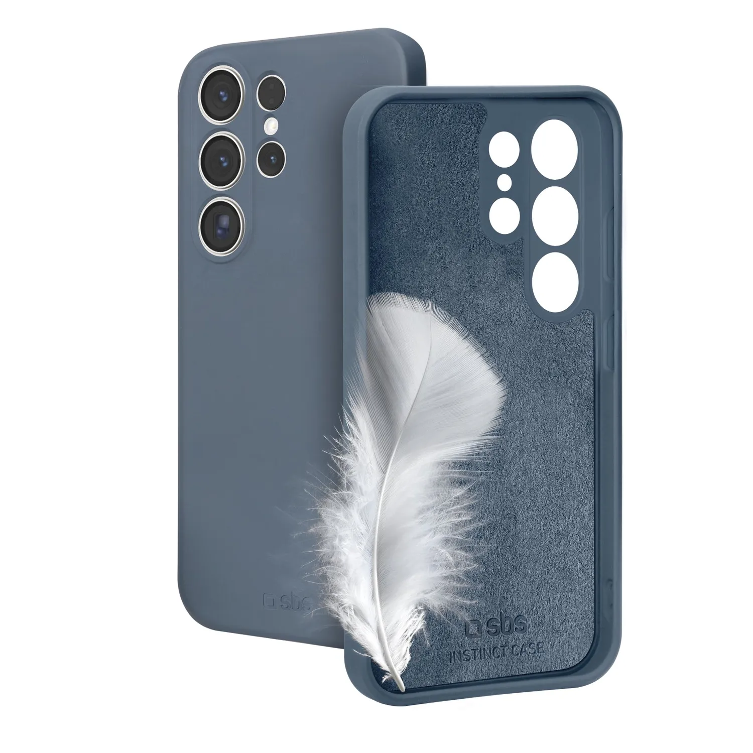SBS Instinct Handyhülle Samsung Galaxy S24 Ultra Blau Mikrofaser