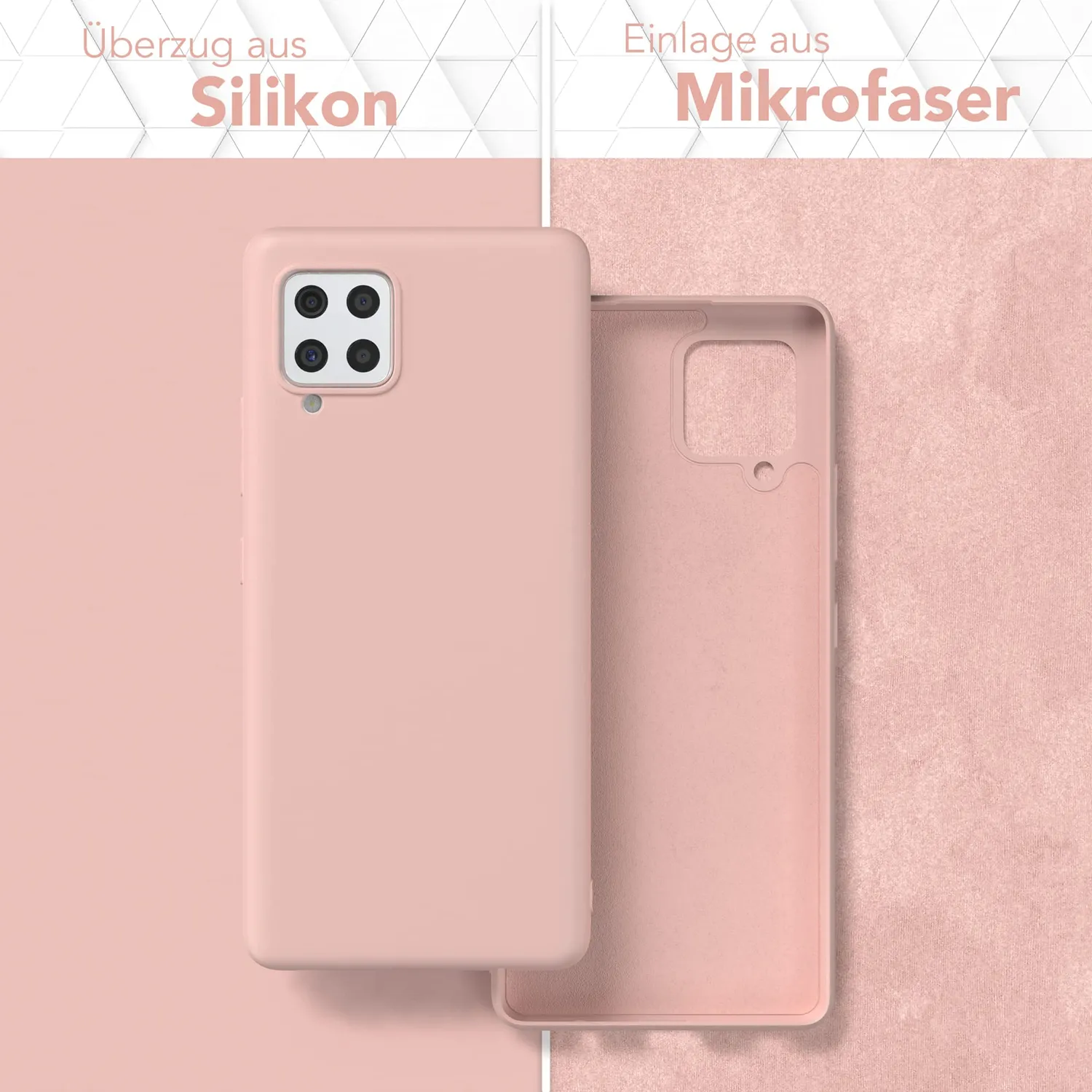 EAZY CASE Galaxy A42 5G Silikonhülle Alt Rosa matt