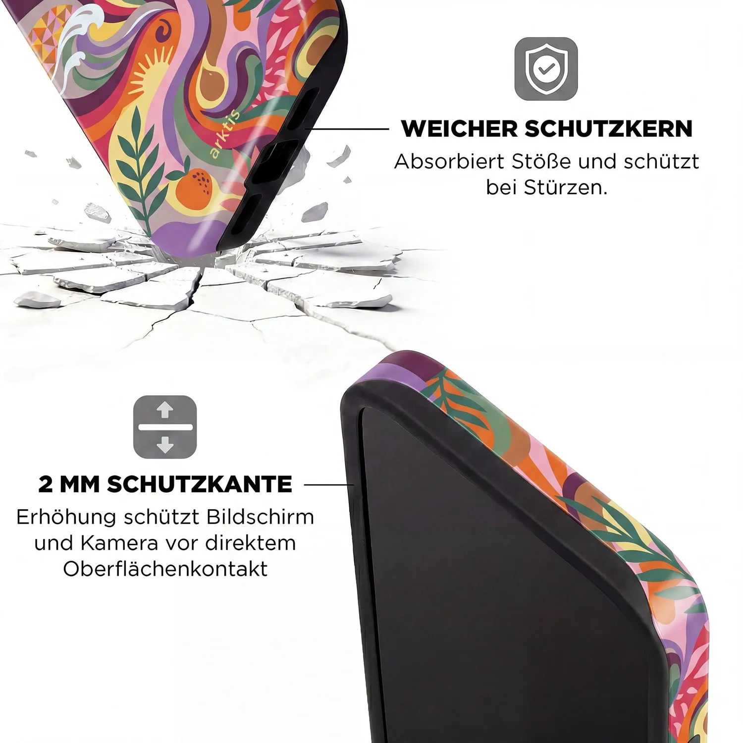 arktis Summer iPhone 16 Hülle MagSafe stoßfest