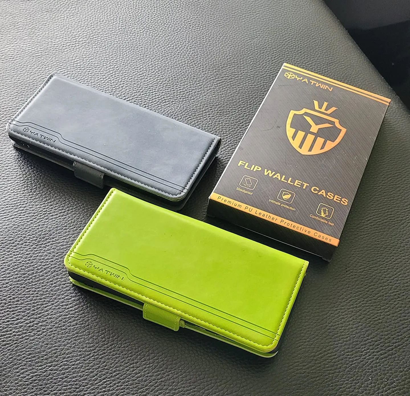 YATWIN Samsung Galaxy S20 FE Klapphülle Schwarz Leder RFID