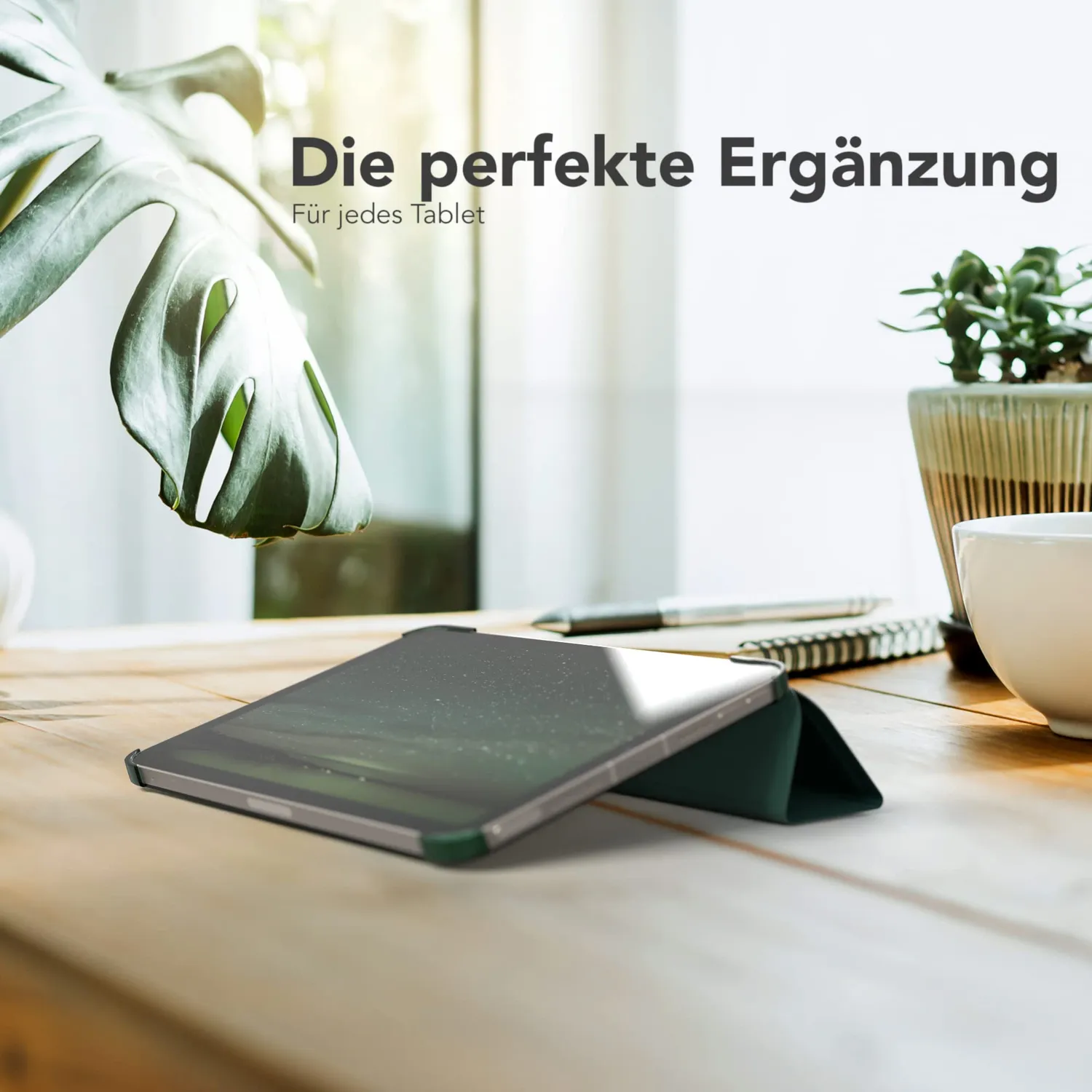 EAZY CASE iPad Mini 4/5 Klapphülle Nacht Grün Leder