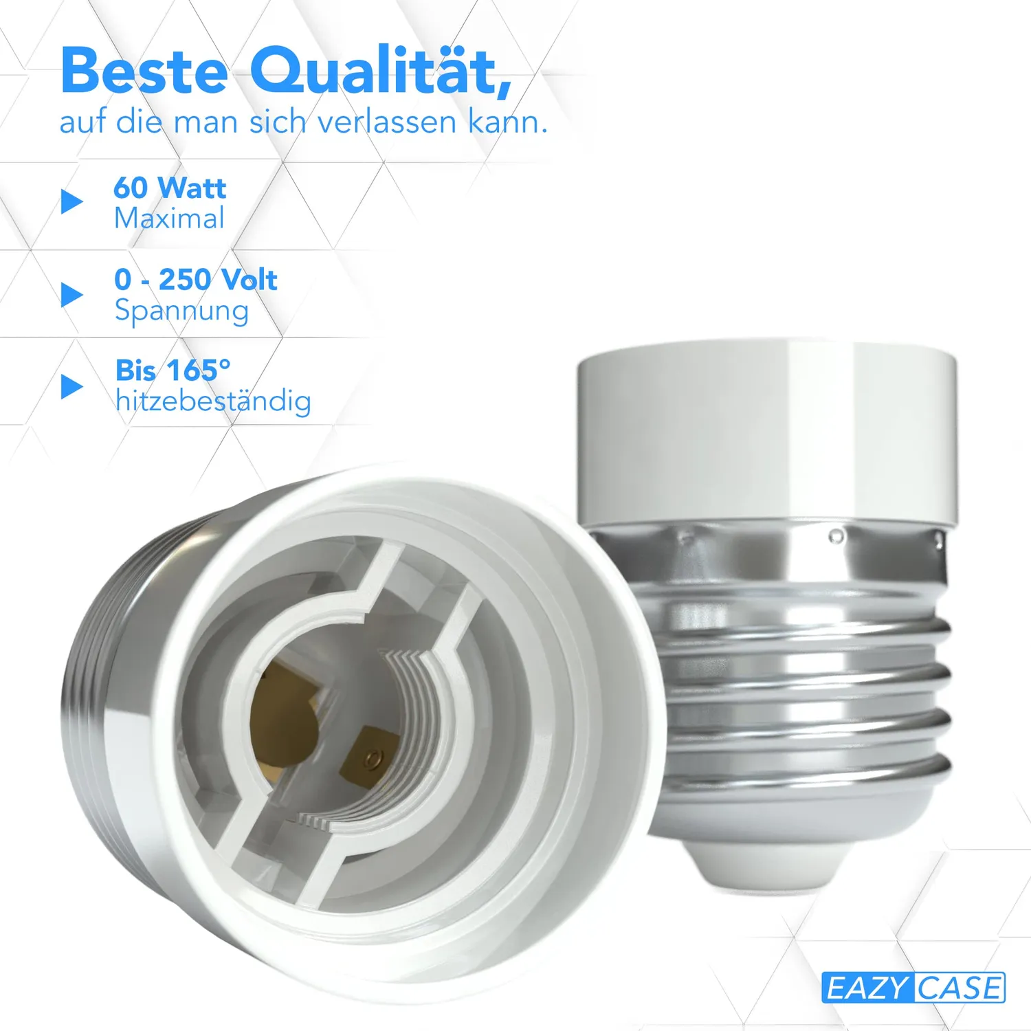 EAZY CASE E27 auf E14 Lampensockel Adapter Weiß 4er Set