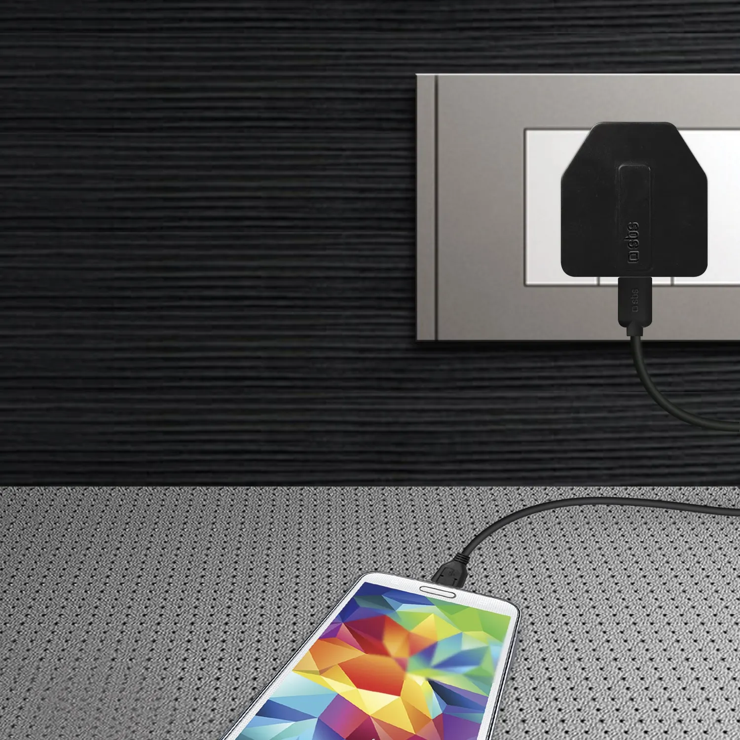 SBS Reise-Ladegerät USB 1A mit UK-Stecker