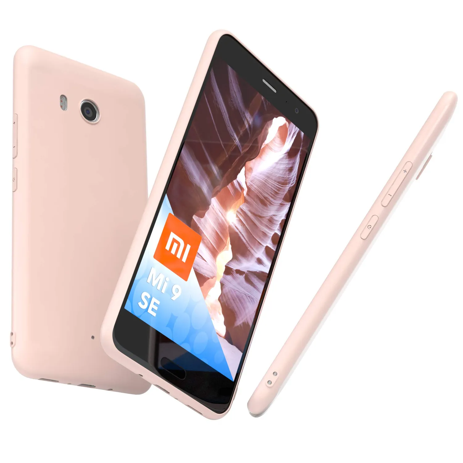 EAZY CASE Xiaomi Mi 9 SE Silikonhülle Hellrosa Kameraschutz