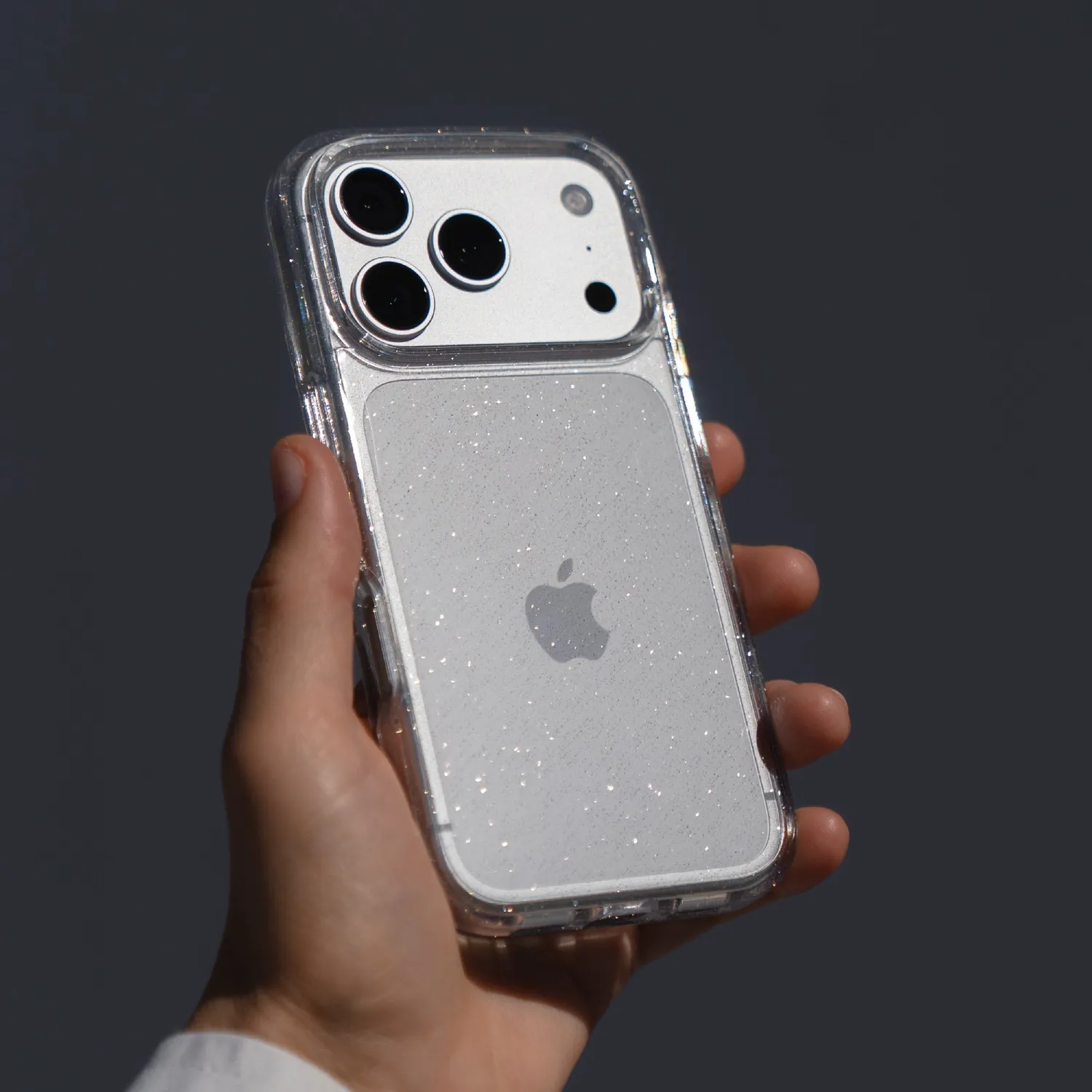 arktis Glitter iPhone 18 Pro Case transparent Glitzer
