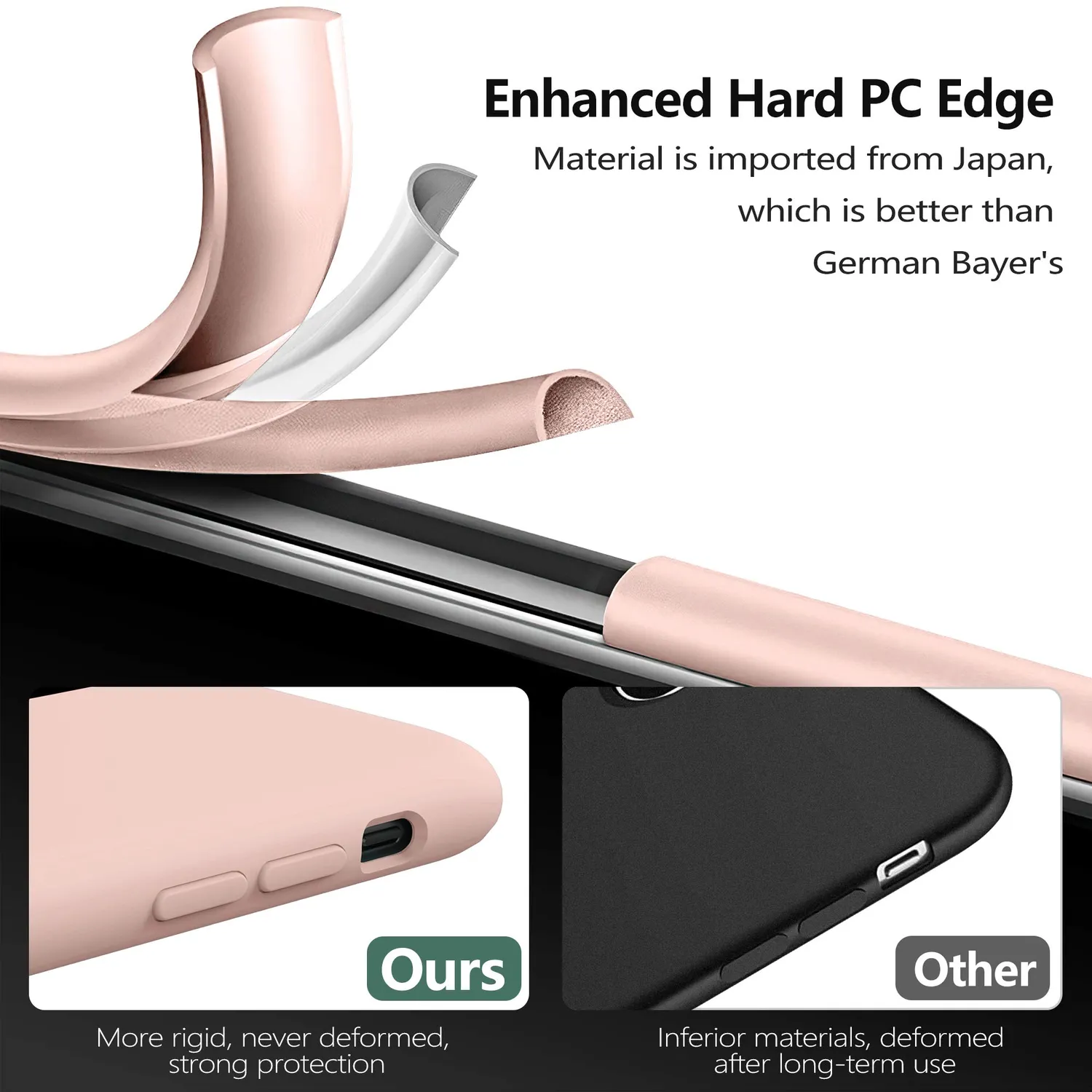 YATWIN iPhone 11 Pro Max Silikonhülle Sand Rosa matt