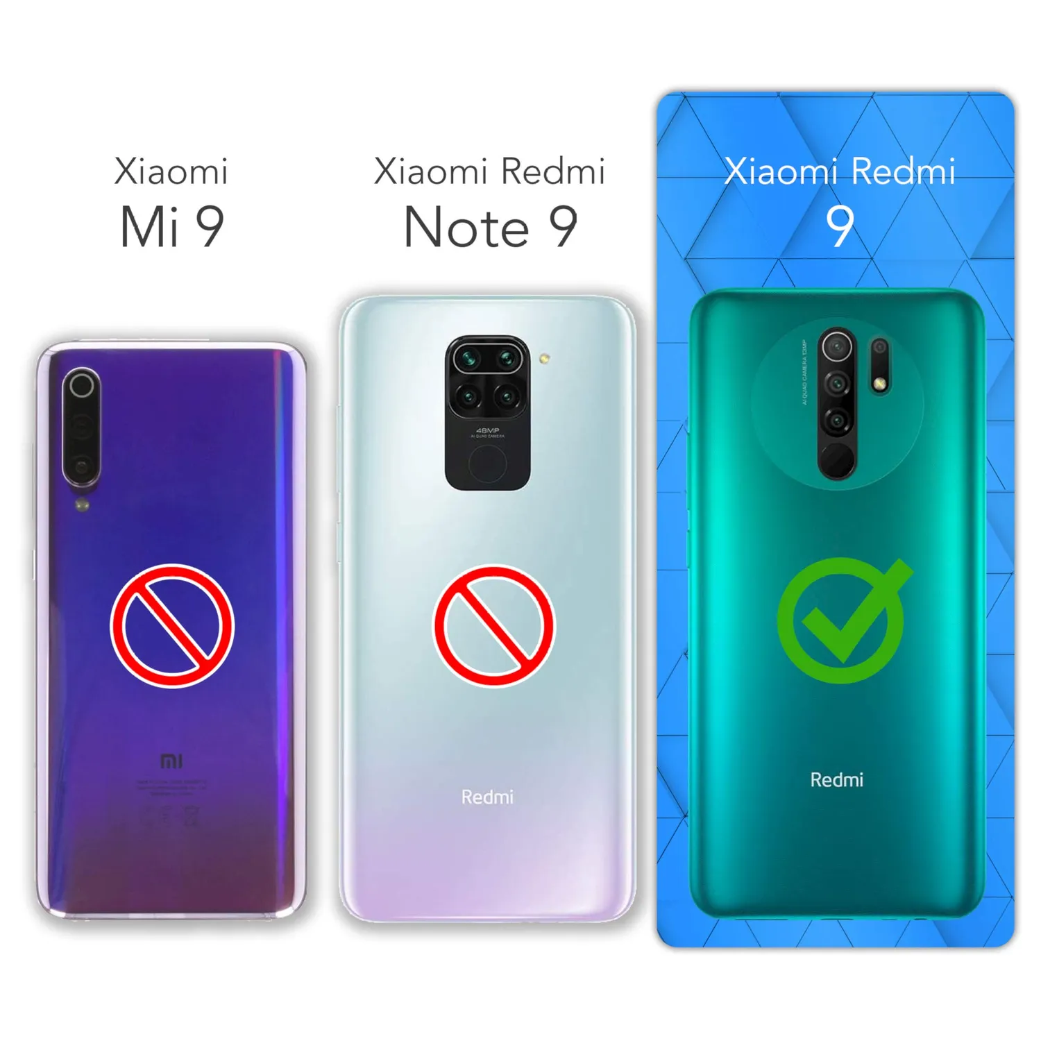 EAZY CASE Klapphülle Xiaomi Redmi 9 Schwarz Jeansoptik