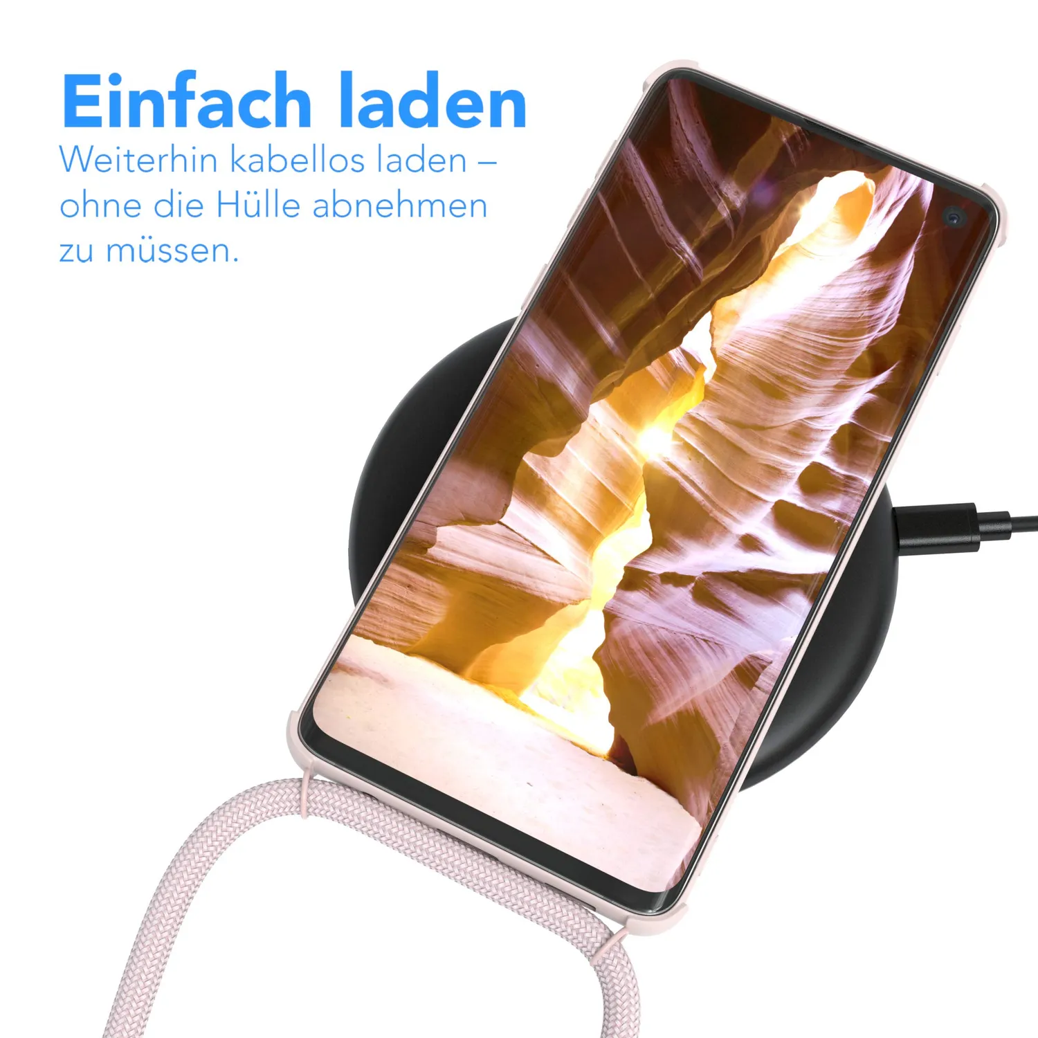 EAZY CASE Classic Samsung Galaxy S10 Handykette Altrosa Full Color