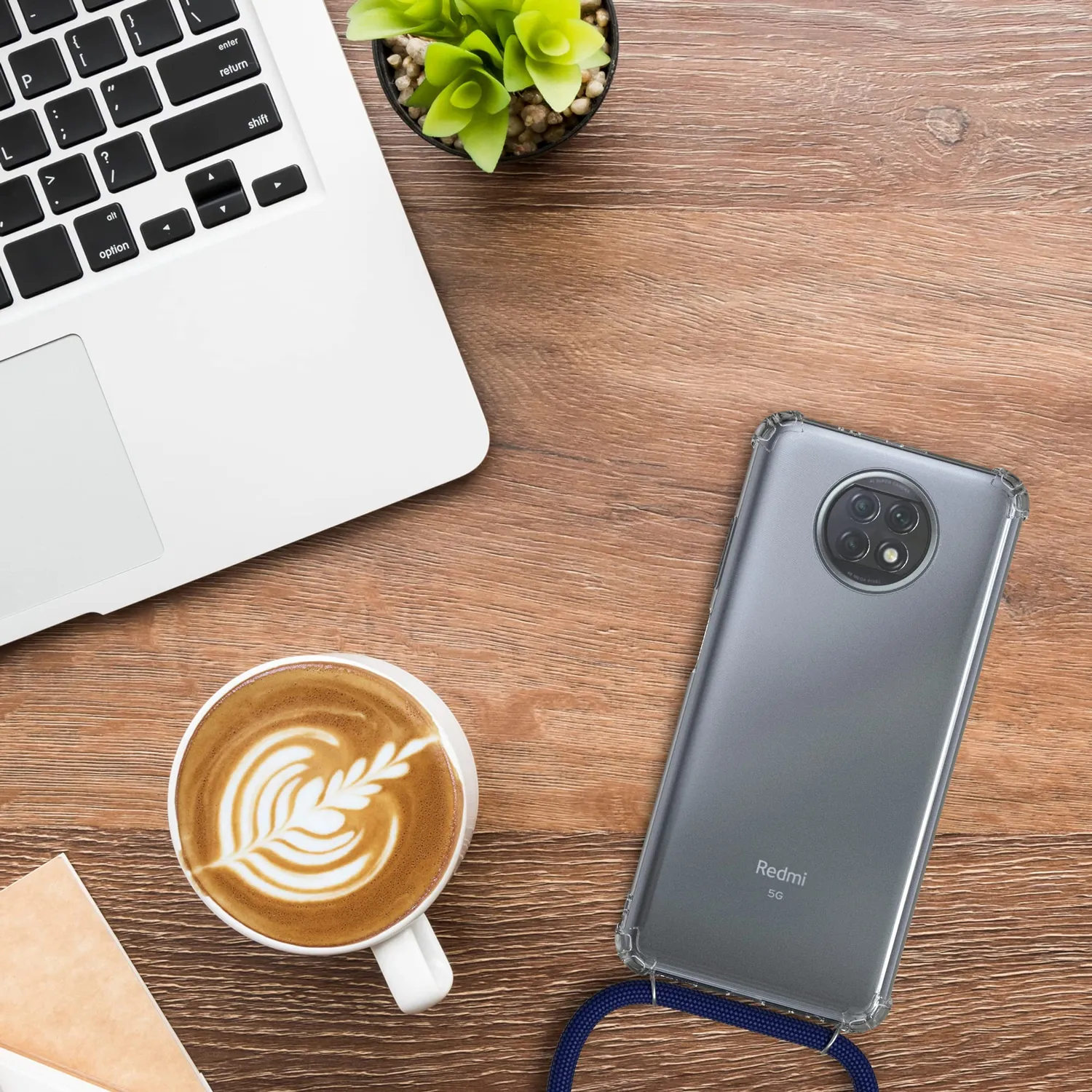 EAZY CASE Classic Handykette Redmi Note 9T 5G Navy Blau Band