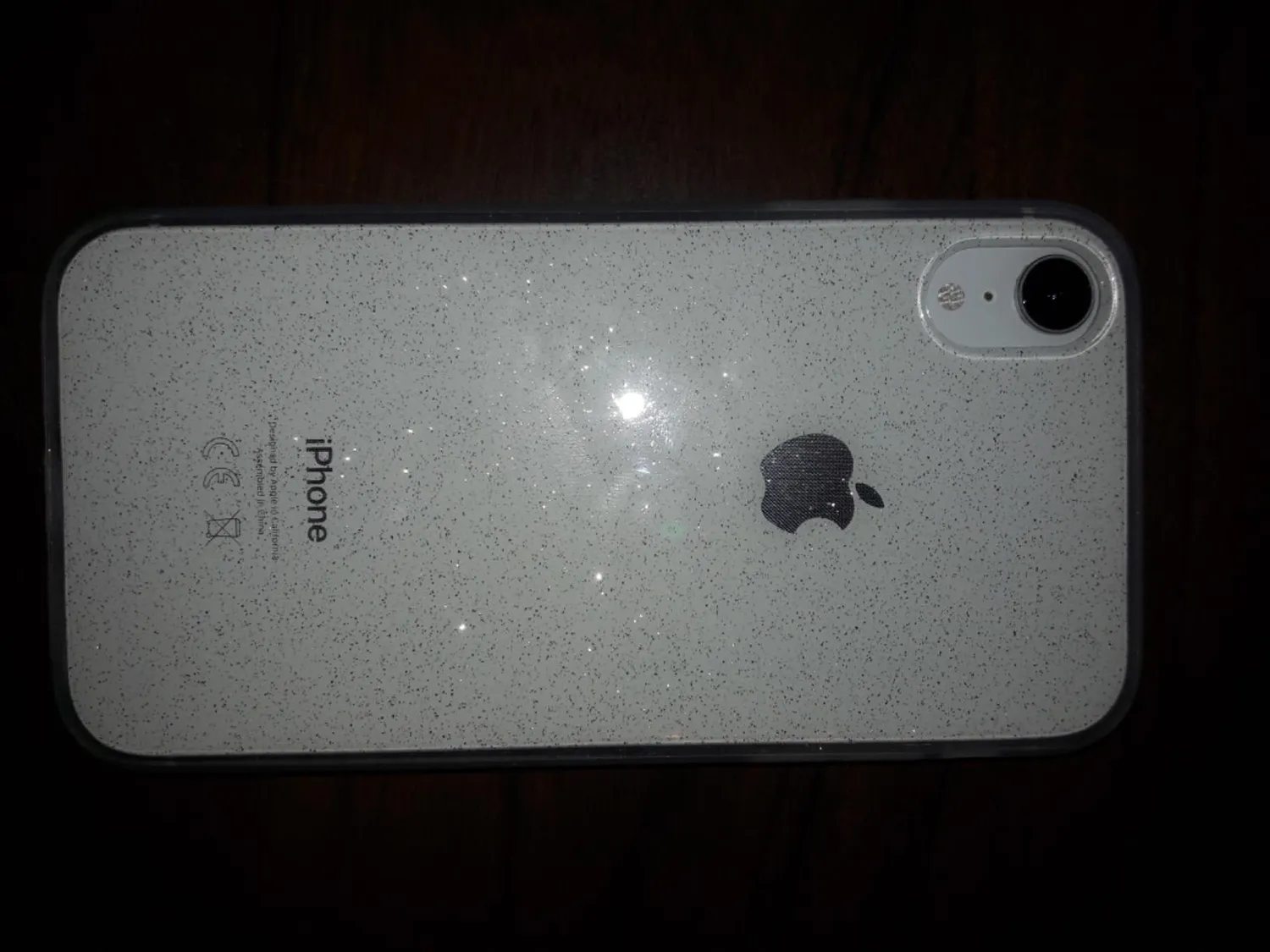 EAZY CASE iPhone XR Glitzerhülle transparent Anthrazit