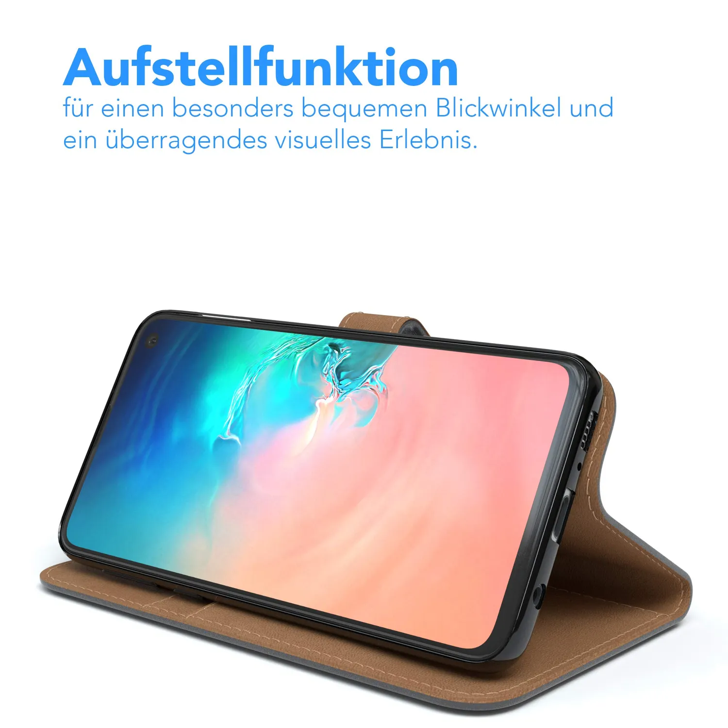 EAZY CASE Samsung Galaxy S10e Book Tasche Anthrazit