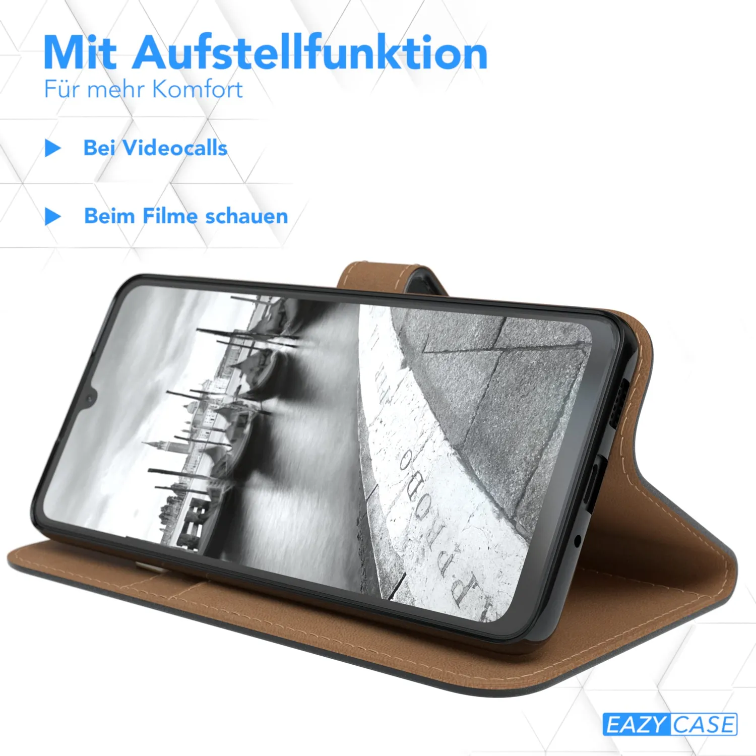 EAZY CASE Book Samsung Galaxy A33 Handytasche Schwarz Kartenfach