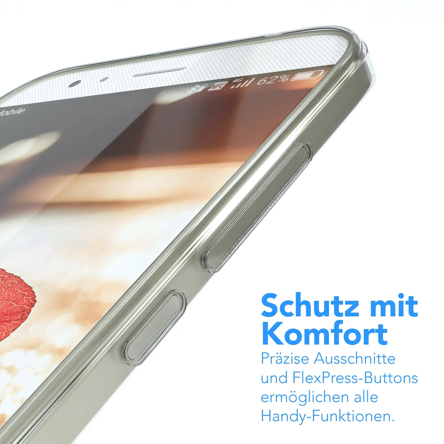 EAZY CASE Huawei Ascend G620s Silikonhülle Transparent ultradünn