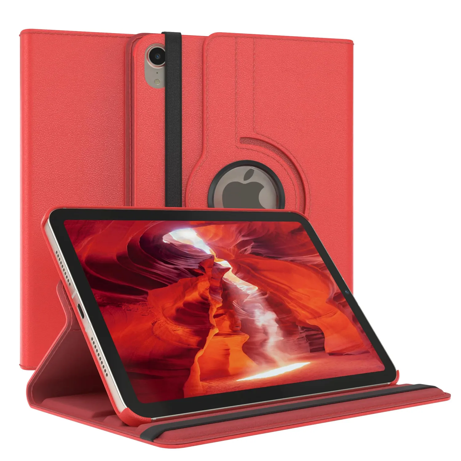 EAZY CASE iPad Mini 1/2/3 Tablethülle Schwarz 360° Kunstleder