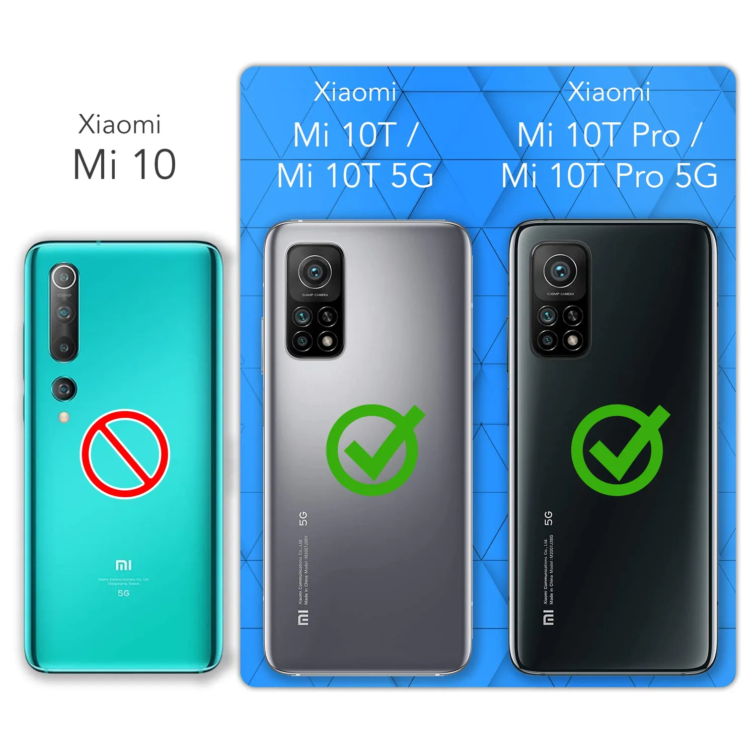 EAZY CASE Mi 10T / 10T Pro Klapphülle Book Schwarz Kartenfach