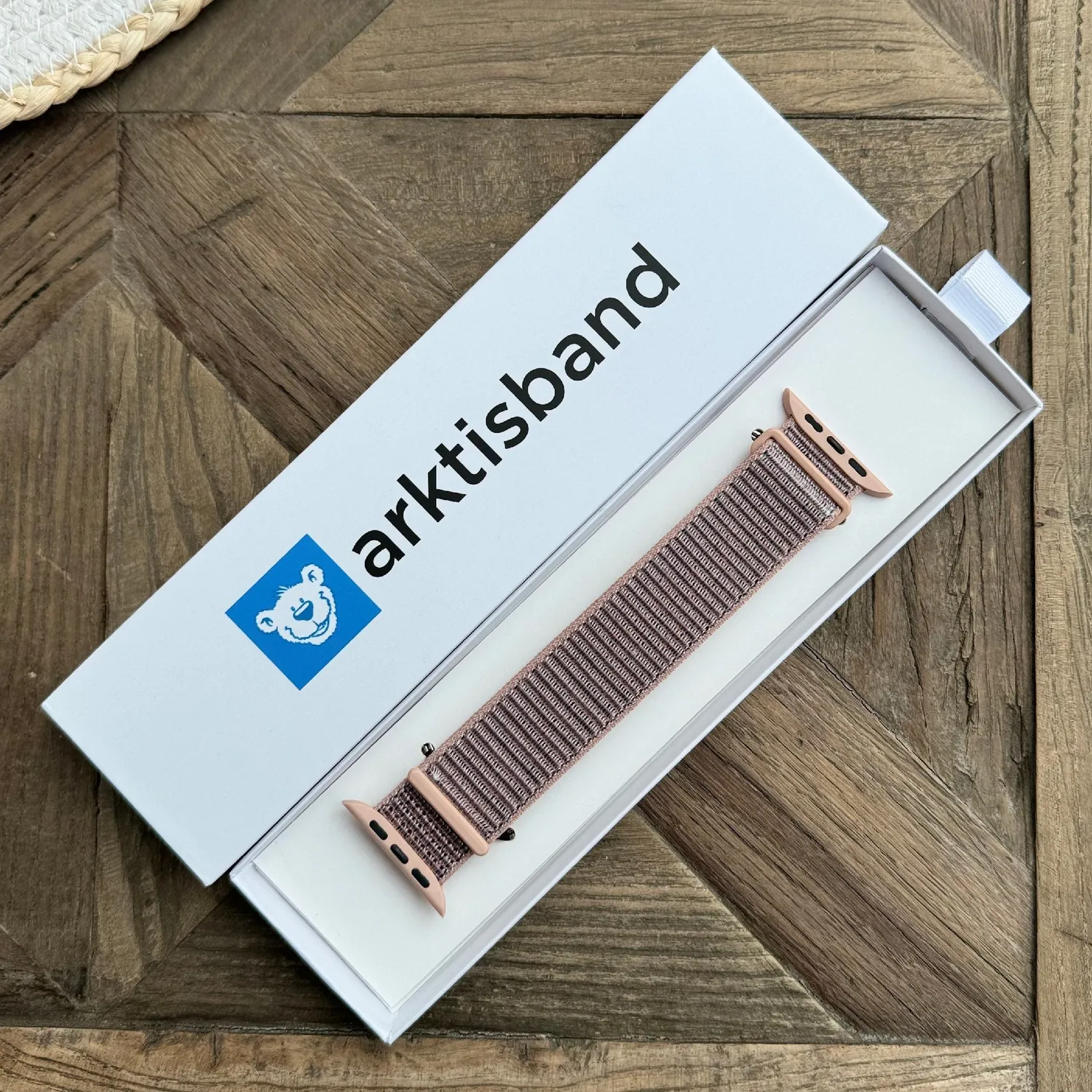 arktisband Fun Apple Watch Sportarmband Nylon sandrosa