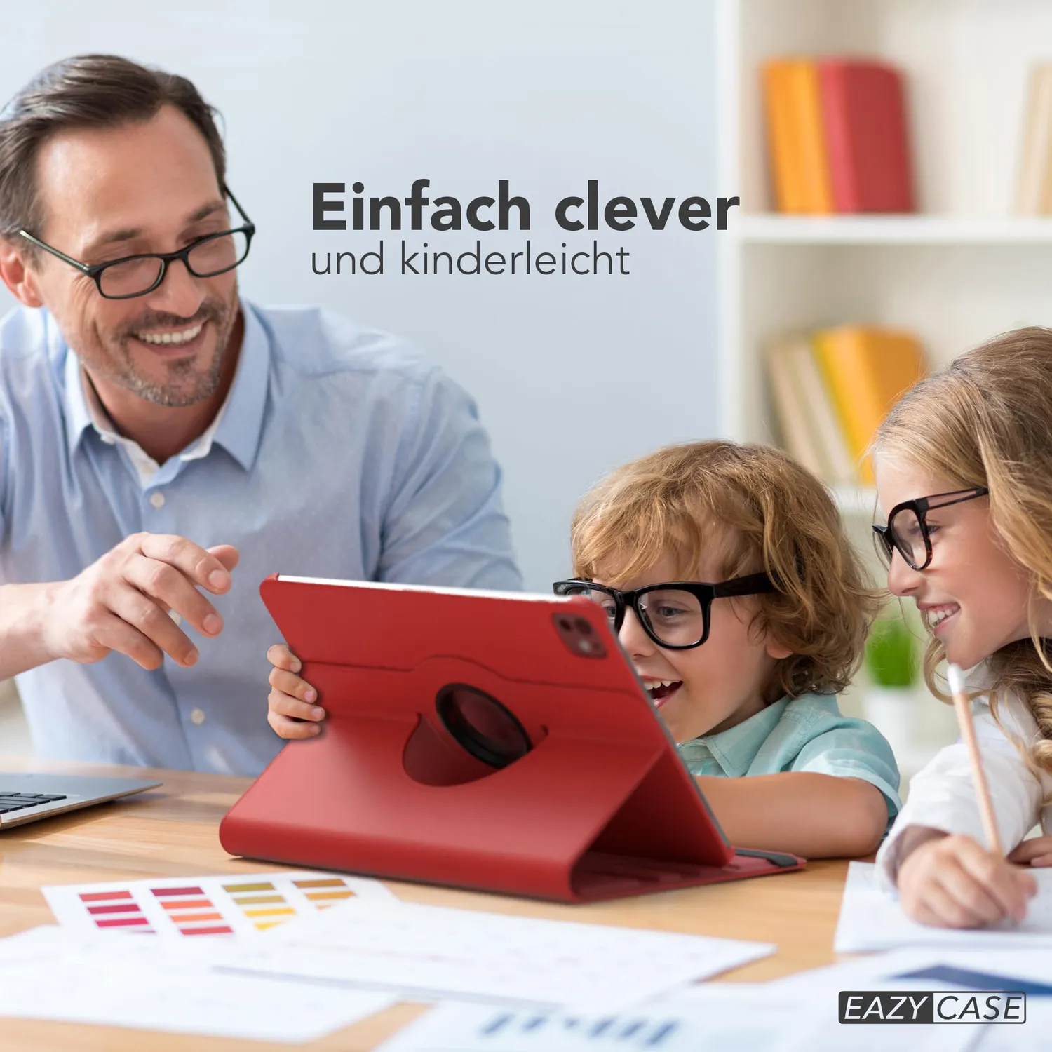 EAZY CASE iPad Pro 10,9" 2024 Tablethülle 360° Rot