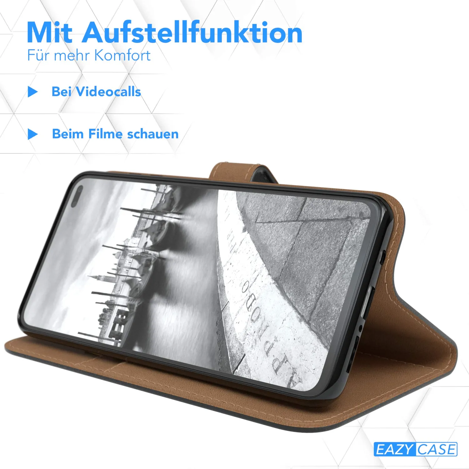 EAZY CASE Poco X2 Klapphülle Schwarz Kartenfach