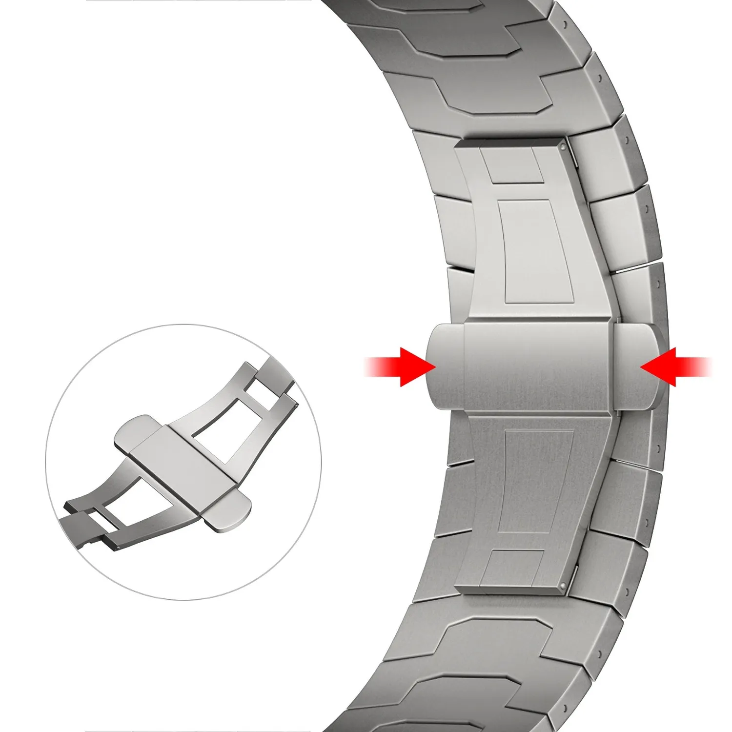 arktisband TITANIUM F-15 Apple Watch Ultra Armband Natur Titan