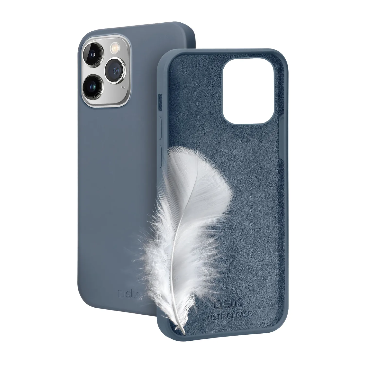SBS Instinct Handyhülle iPhone 14 Pro Max Schwarz Mikrofaser